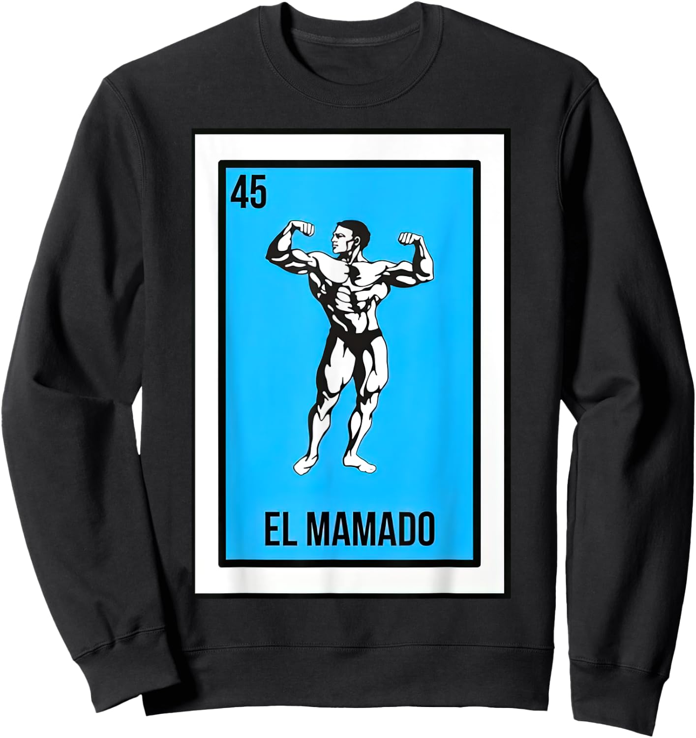 El Mamado Card Mexican Lottery Card Sweatshirt - Sweatshirt | Black