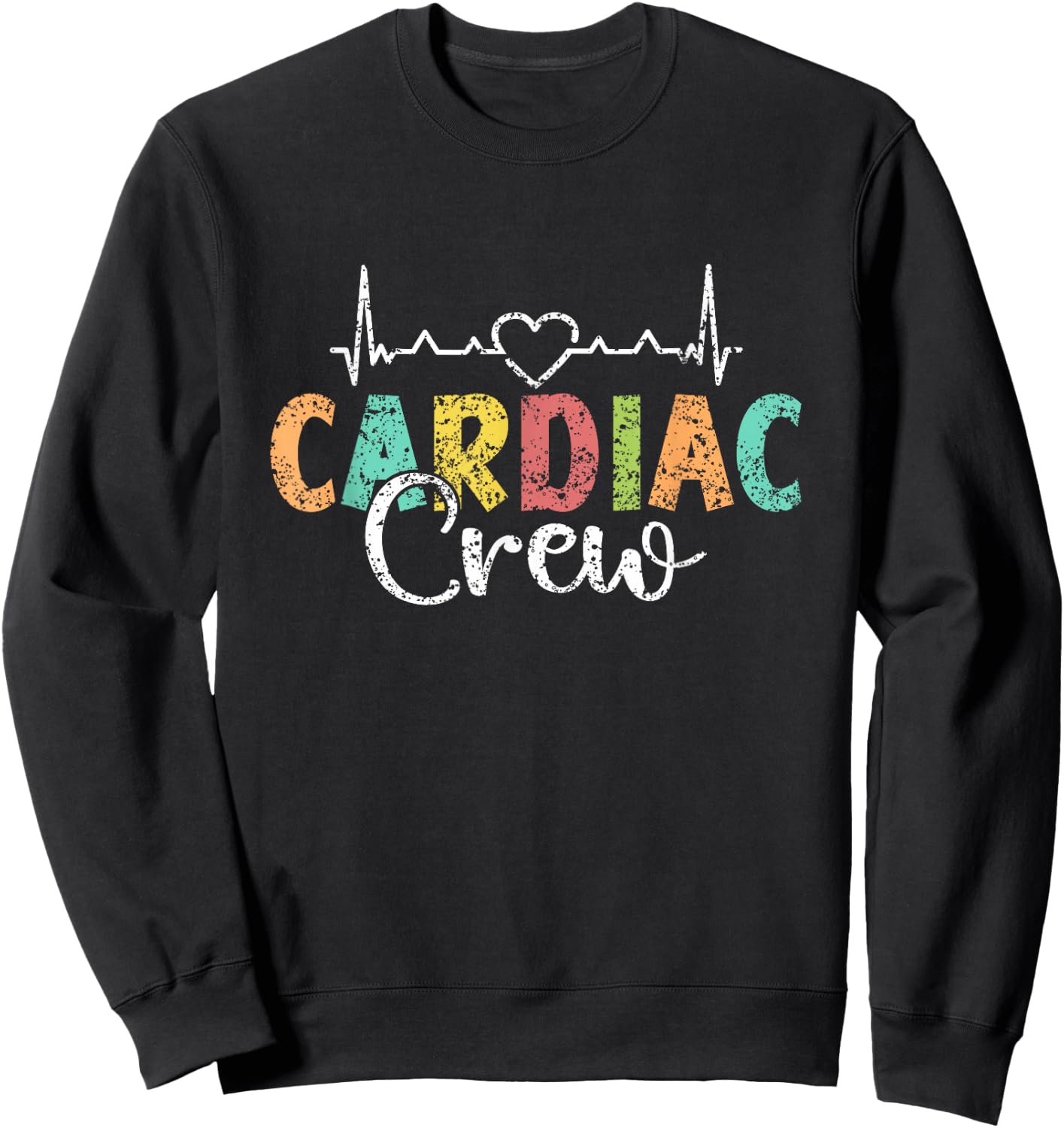 Heart Crew Nursing Cardiology Heart Nurse Sweatshirt - Sweatshirt | Black