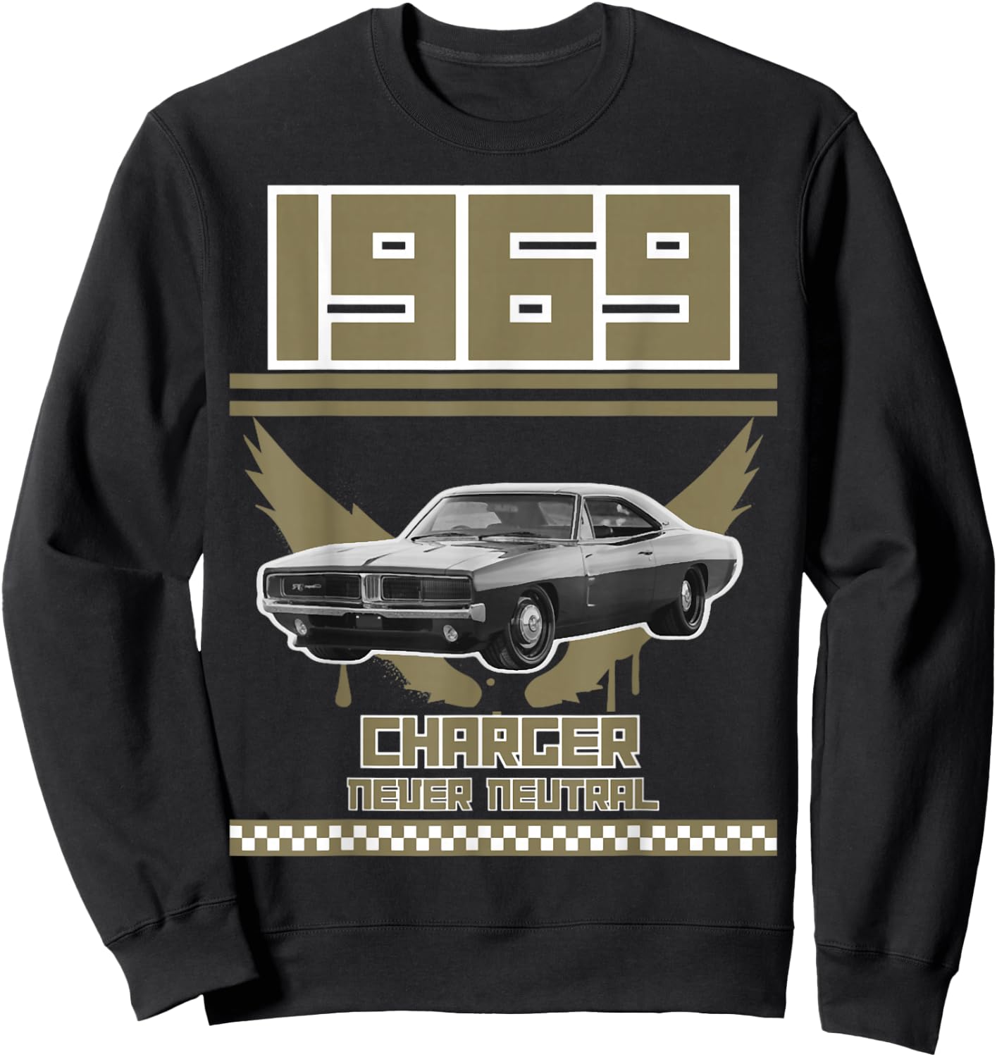 1969 69 Charger Pony Car Sweatshirt - Sweatshirt | Black