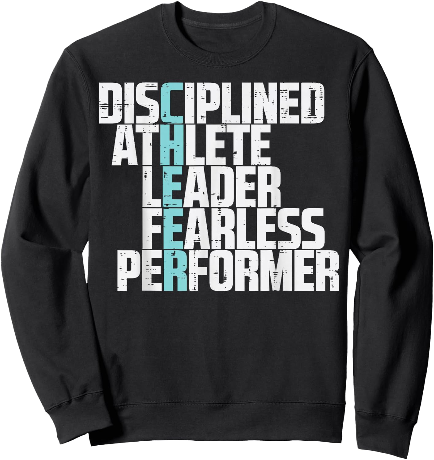 Cheer Disciplined Athlete Leader Cheerleader Women Men Kids Sweatshirt - Sweatshirt | Black