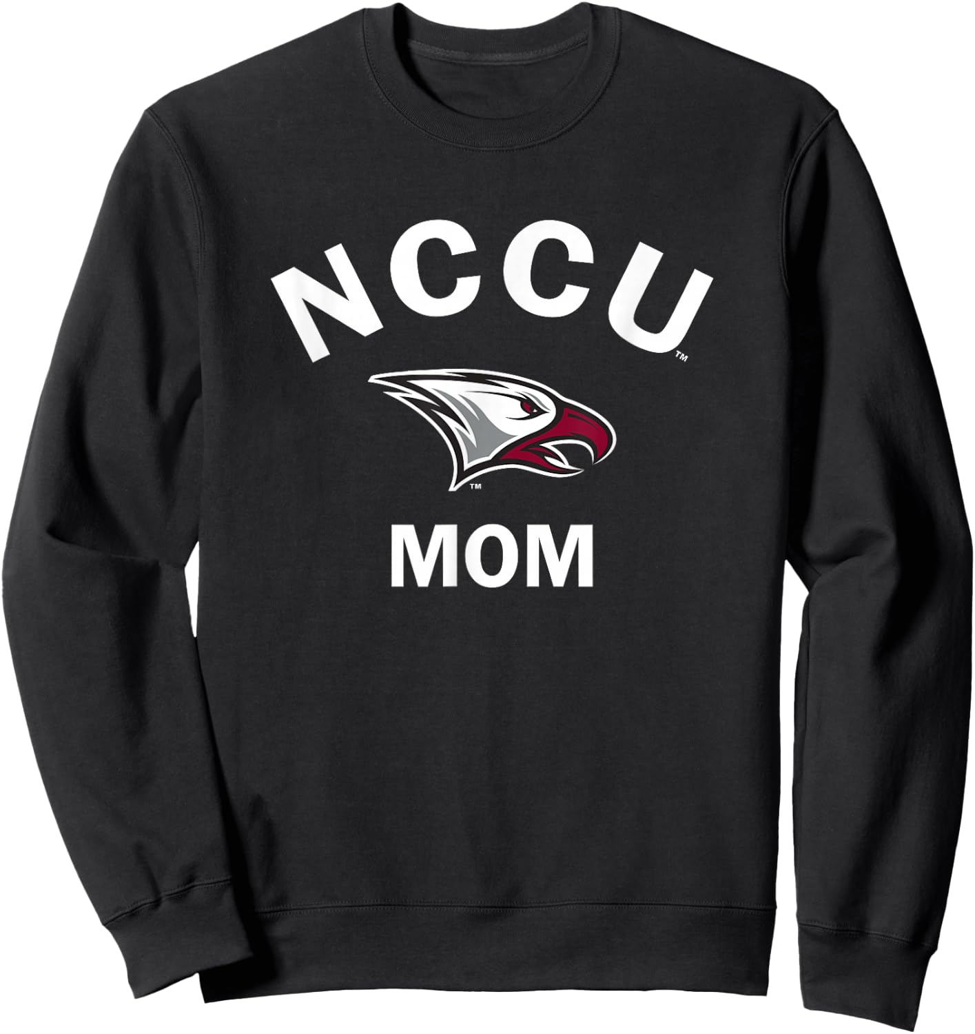 North Carolina Central NCCU Eagle Arched Mom Sweatshirt - Sweatshirt | Black