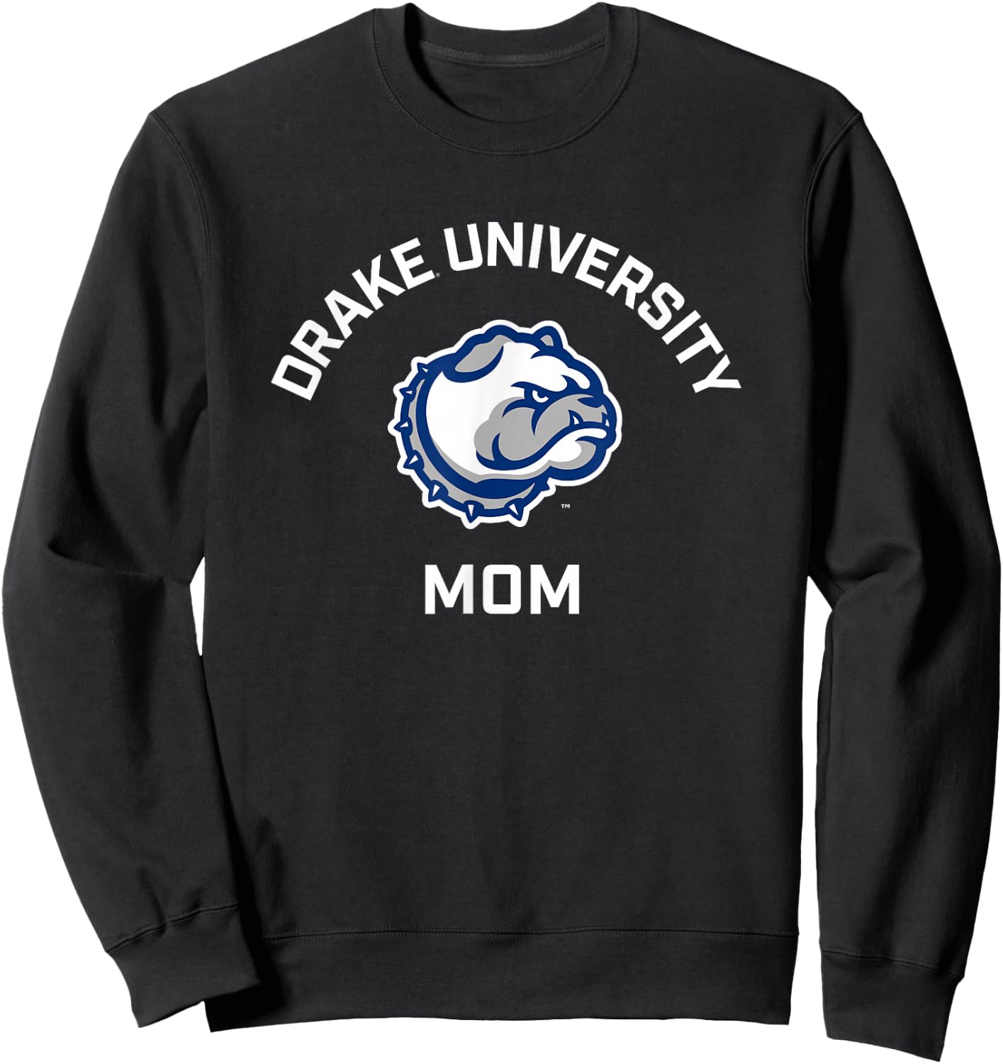 Drake University Bulldogs Arched Mom Sweatshirt - Sweatshirt | Black