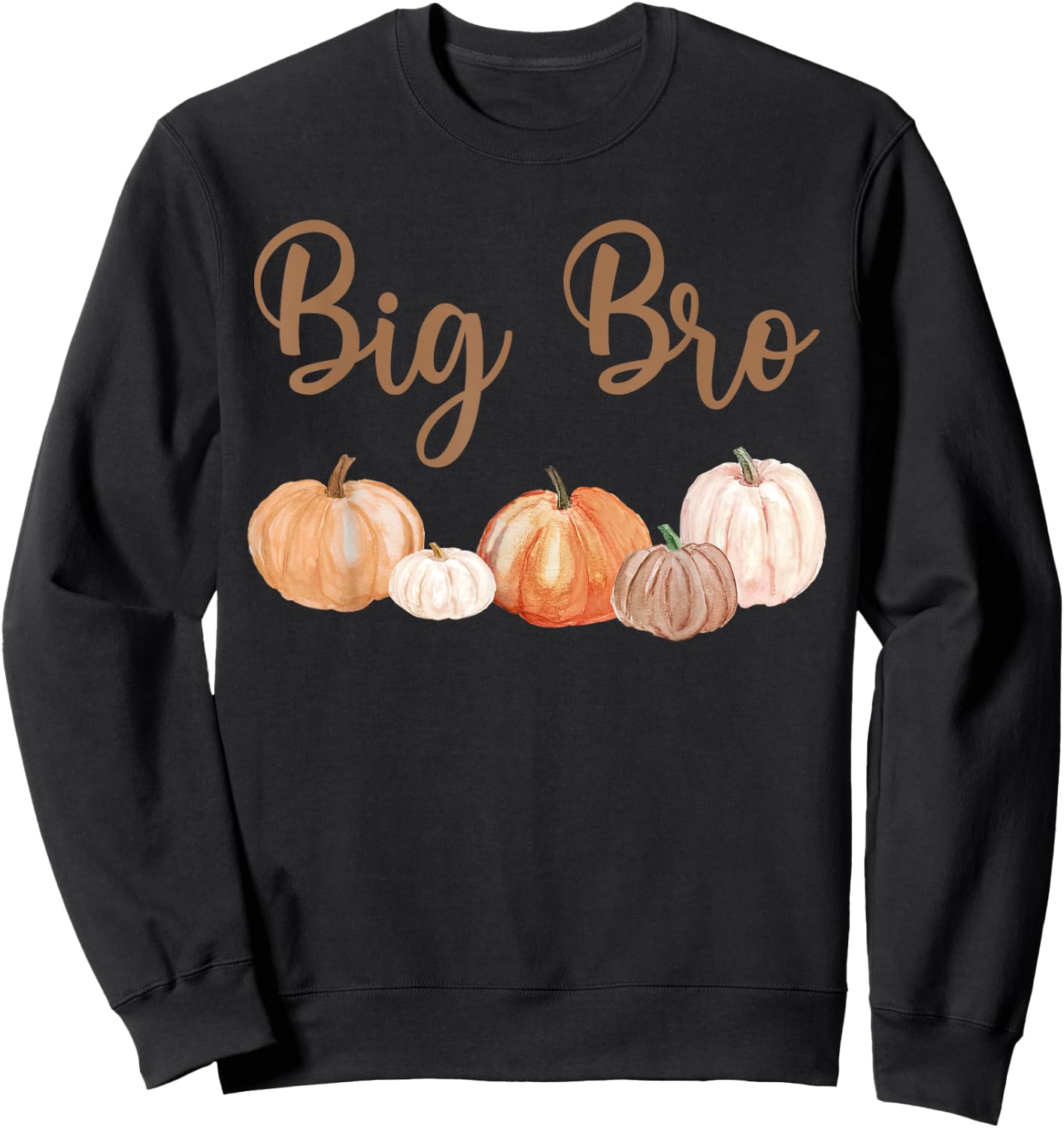 Big Brother of Little Pumpkin First Birthday Autumn Pumpkin Sweatshirt - Sweatshirt | Black