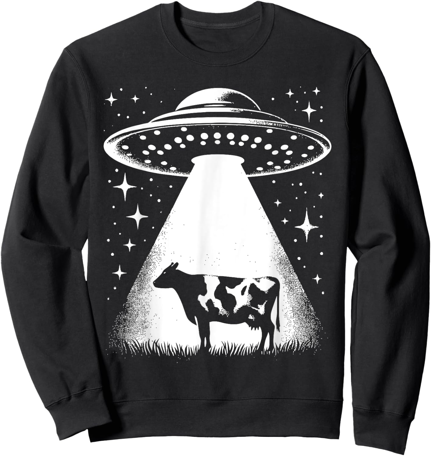Cow Farmer Breeder - Funny Alien Normande Cattle UFO Sweatshirt - Sweatshirt | Black