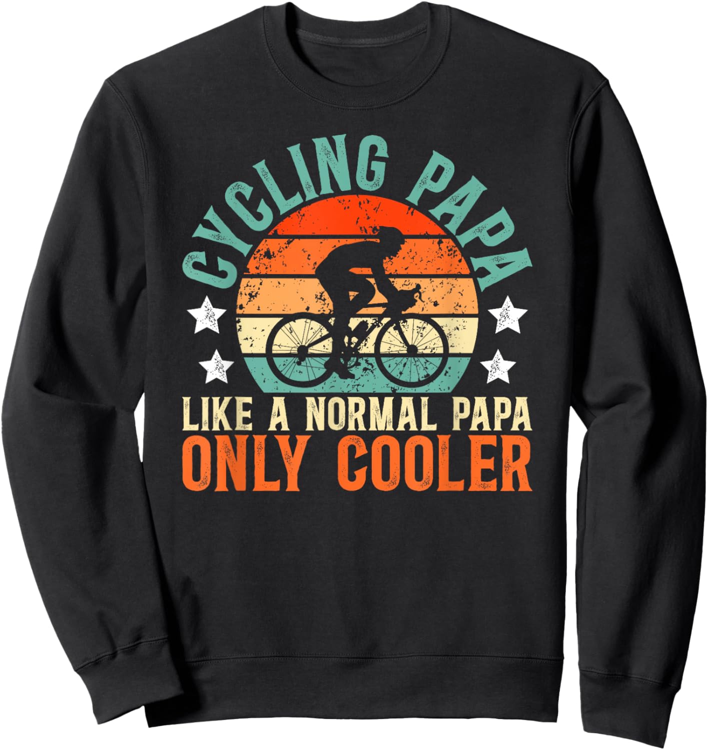 Cool Cycling Papa Grandpa Bicycle Papa Cyclist Papa Sweatshirt - Sweatshirt | Black
