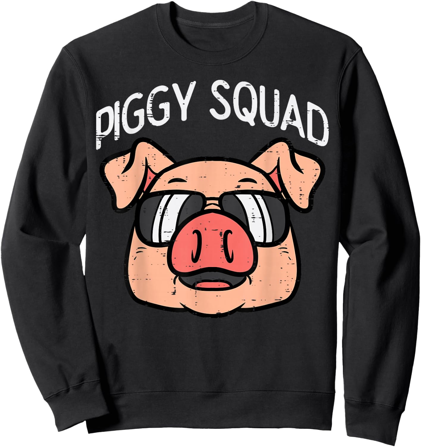Piggy Squad Funny Pig Farmer Hog Farm Animal Men Women Kids Sweatshirt - Sweatshirt | Black