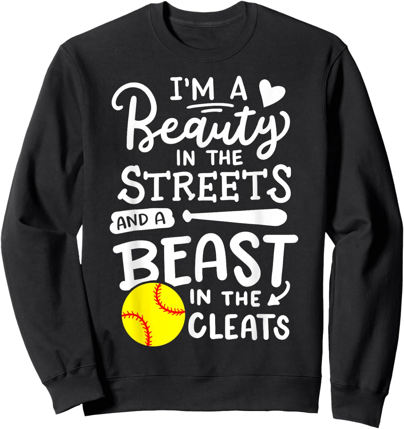 Softball Softball Player Sweatshirt - Sweatshirt | Black