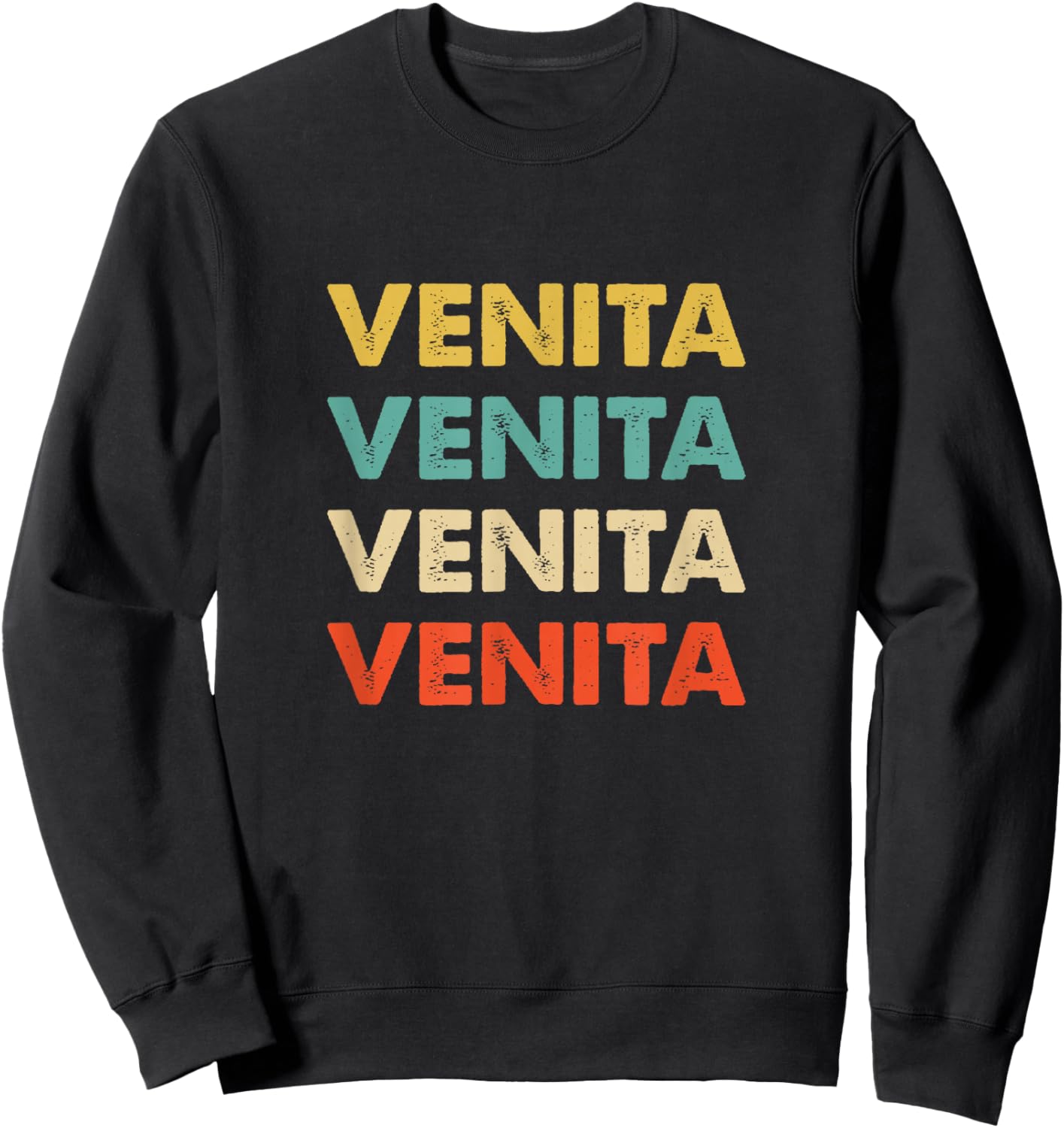 Venita Name Sweatshirt - Sweatshirt | Black