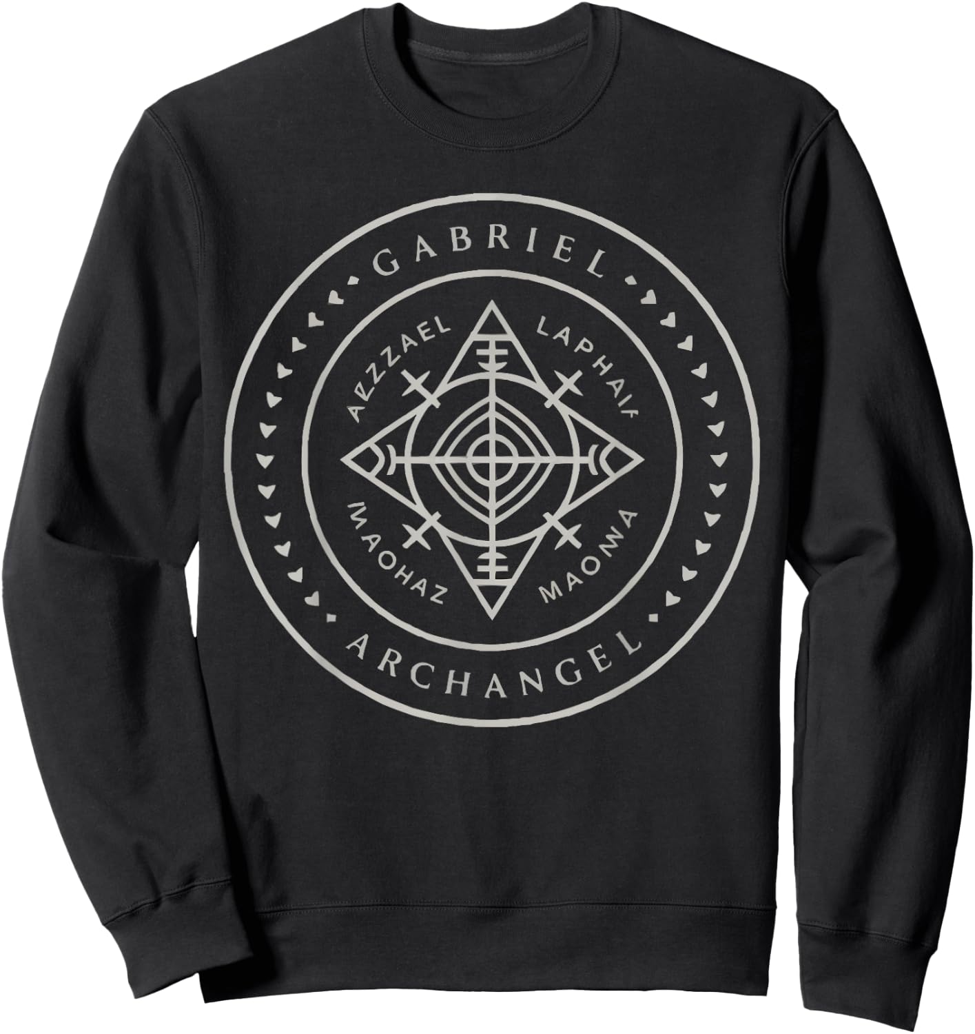 Archangel Gabriel Catholic Christianity Guardian Angel Sweatshirt - Sweatshirt | Black