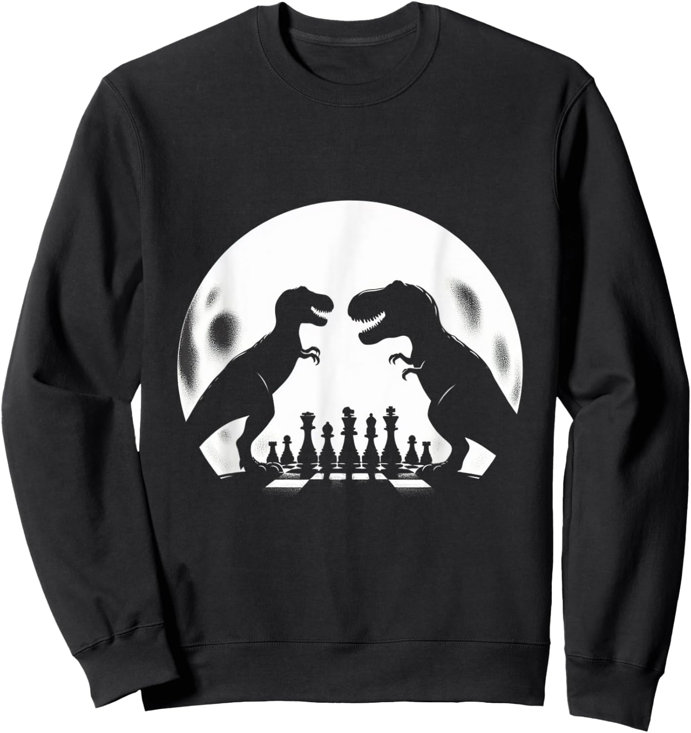 Funny Dinosaur T-Rex Chess Player Board Game - Chess Sweatshirt - Sweatshirt | Black