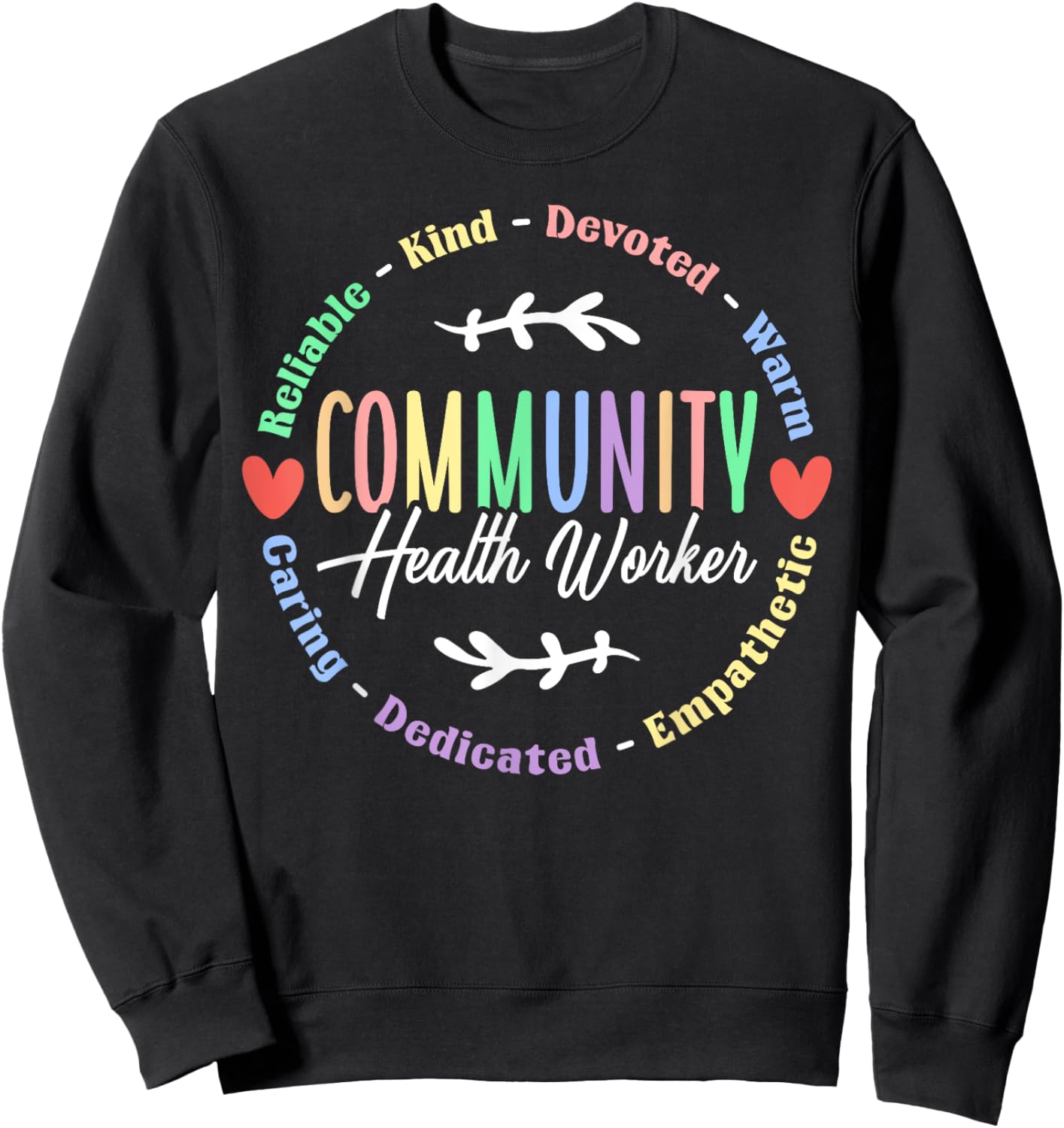 Community Health Worker Appreciation Job Sweatshirt - Sweatshirt | Black