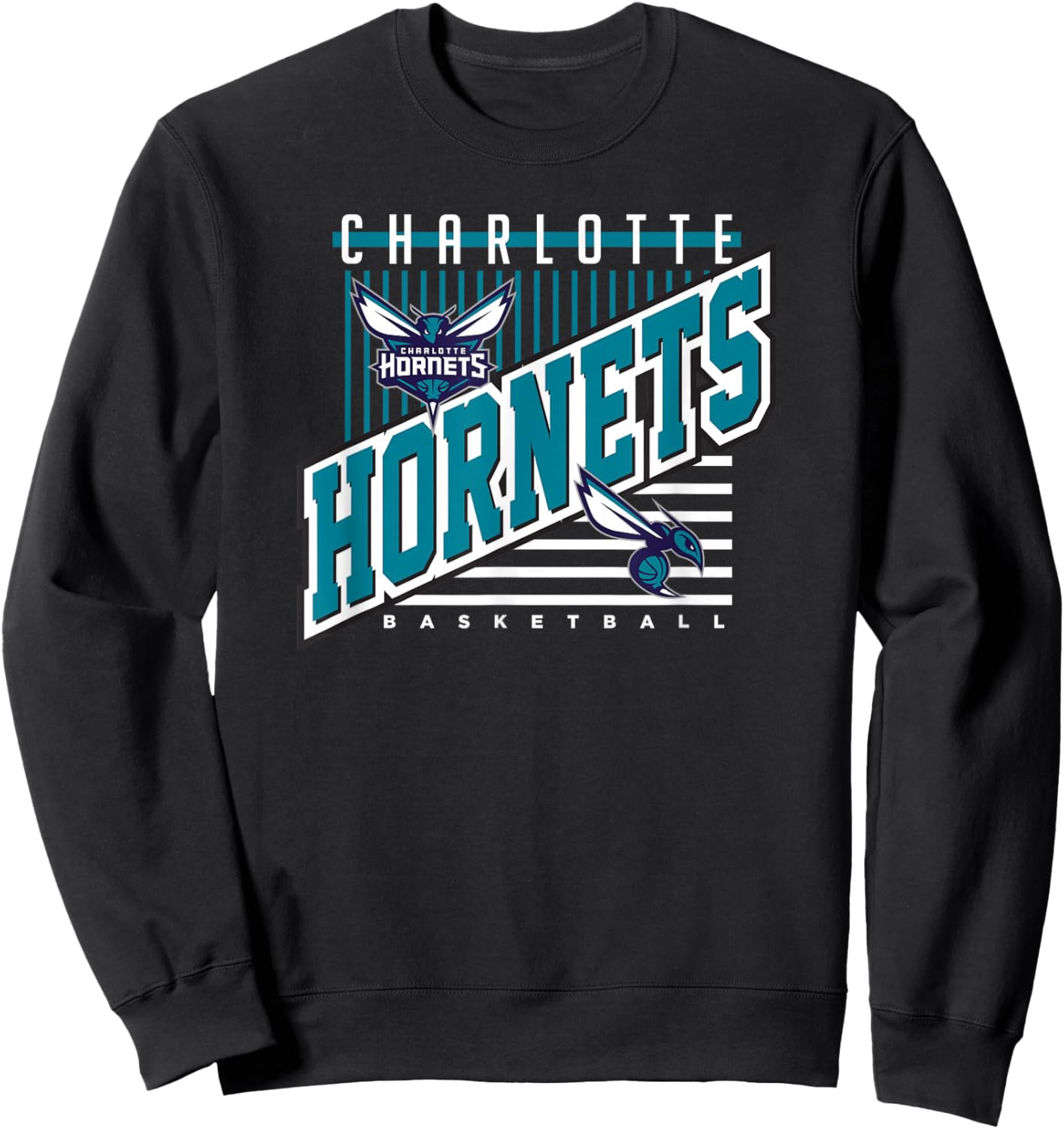 Charlotte Hornets NBA Rise Above - Men's, Women's, Kids' - Black - Small - Short Sleeve - Classic Fit - Polyester 100% - Imported - Sports Fan Sweatshirt - Sweatshirt | Black