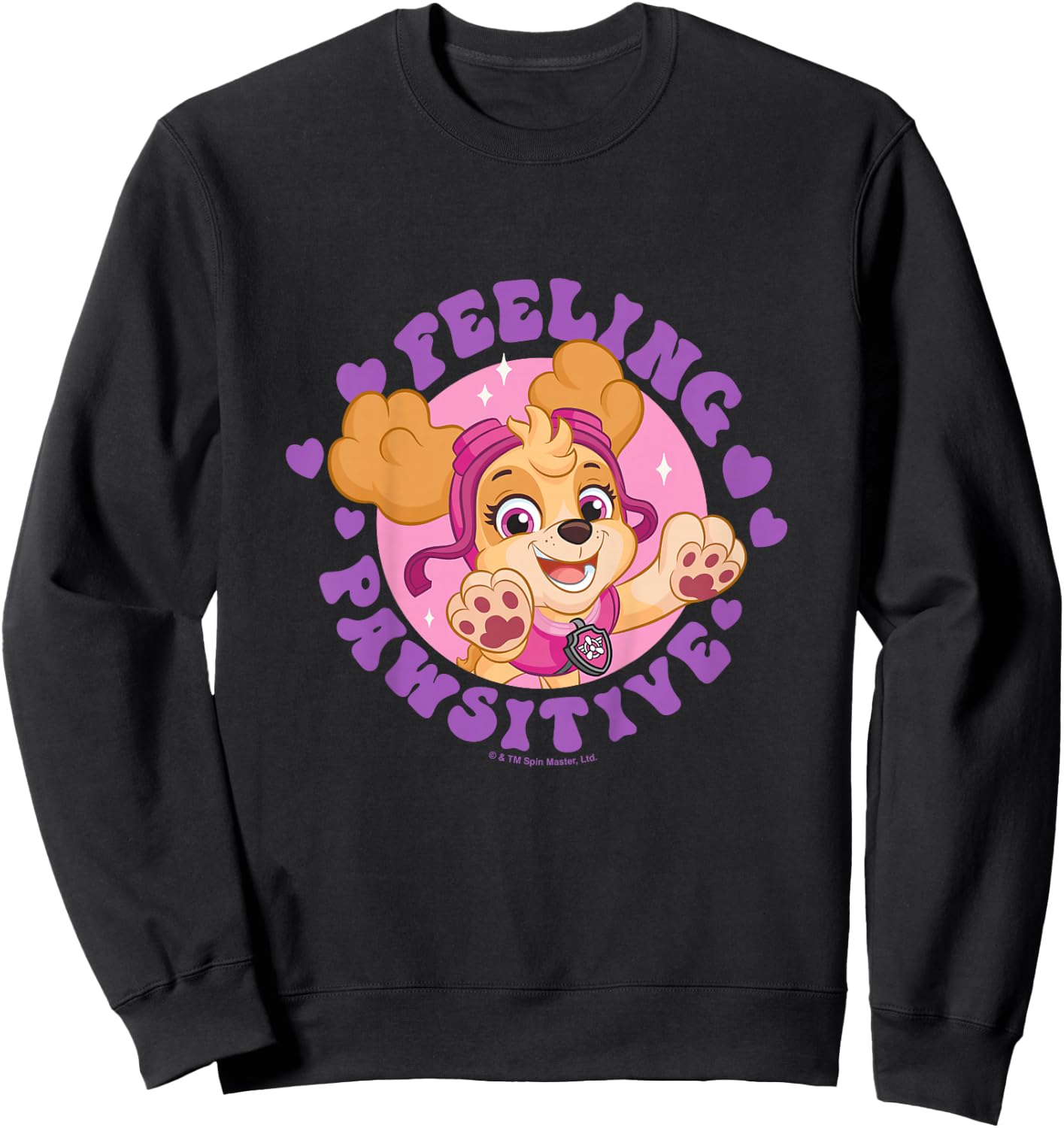 PAW Patrol Feeling Pawsitive Cute Skye Portrait Sweatshirt - Sweatshirt | Black