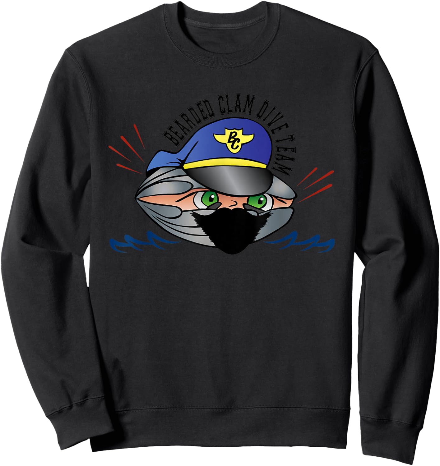 Bearded Clam Dive Team Sweatshirt - Sweatshirt | Black