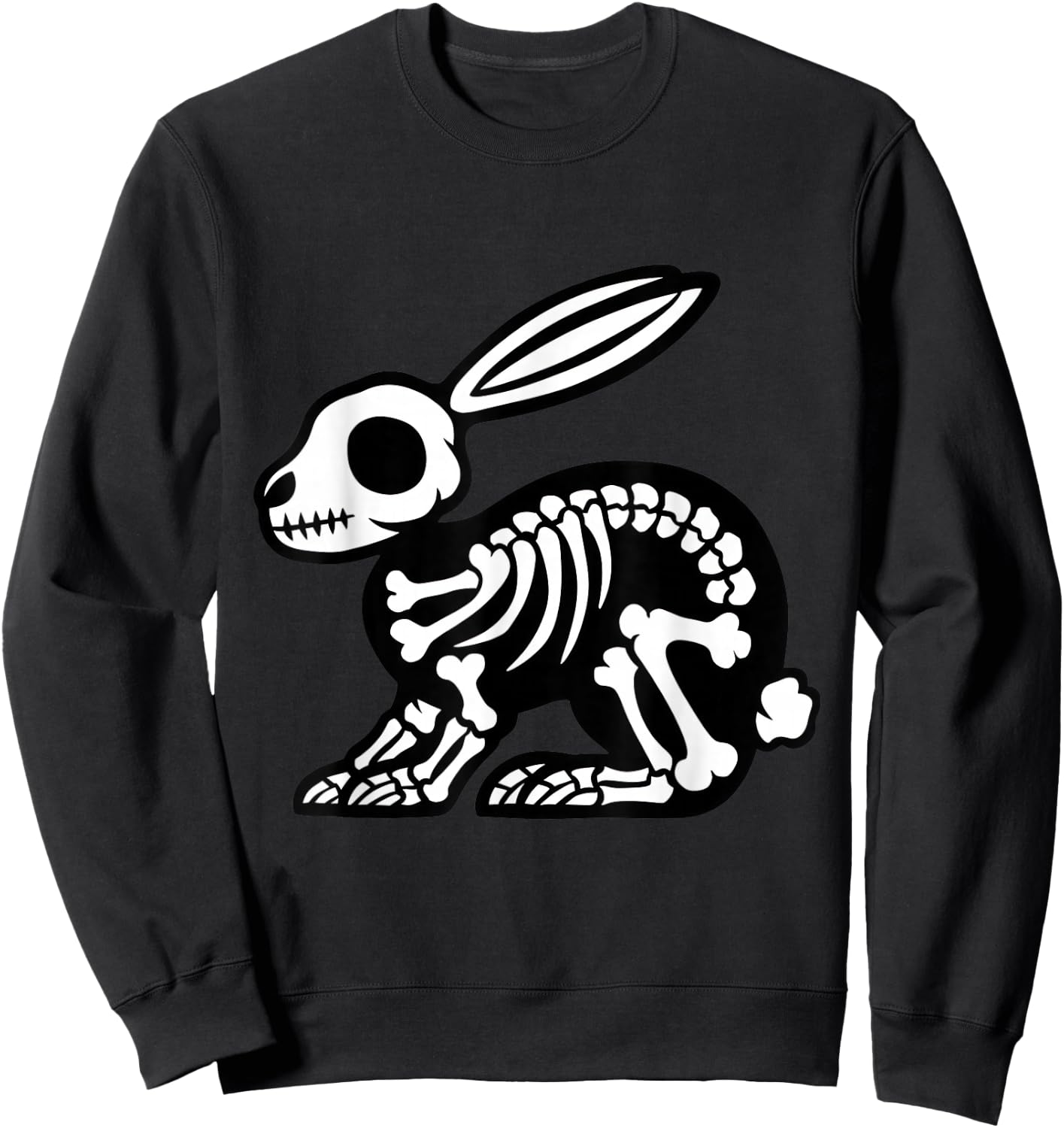 Cute Halloween Bunny Skeleton Animal Rabbit Archeologist Sweatshirt - Sweatshirt | Black