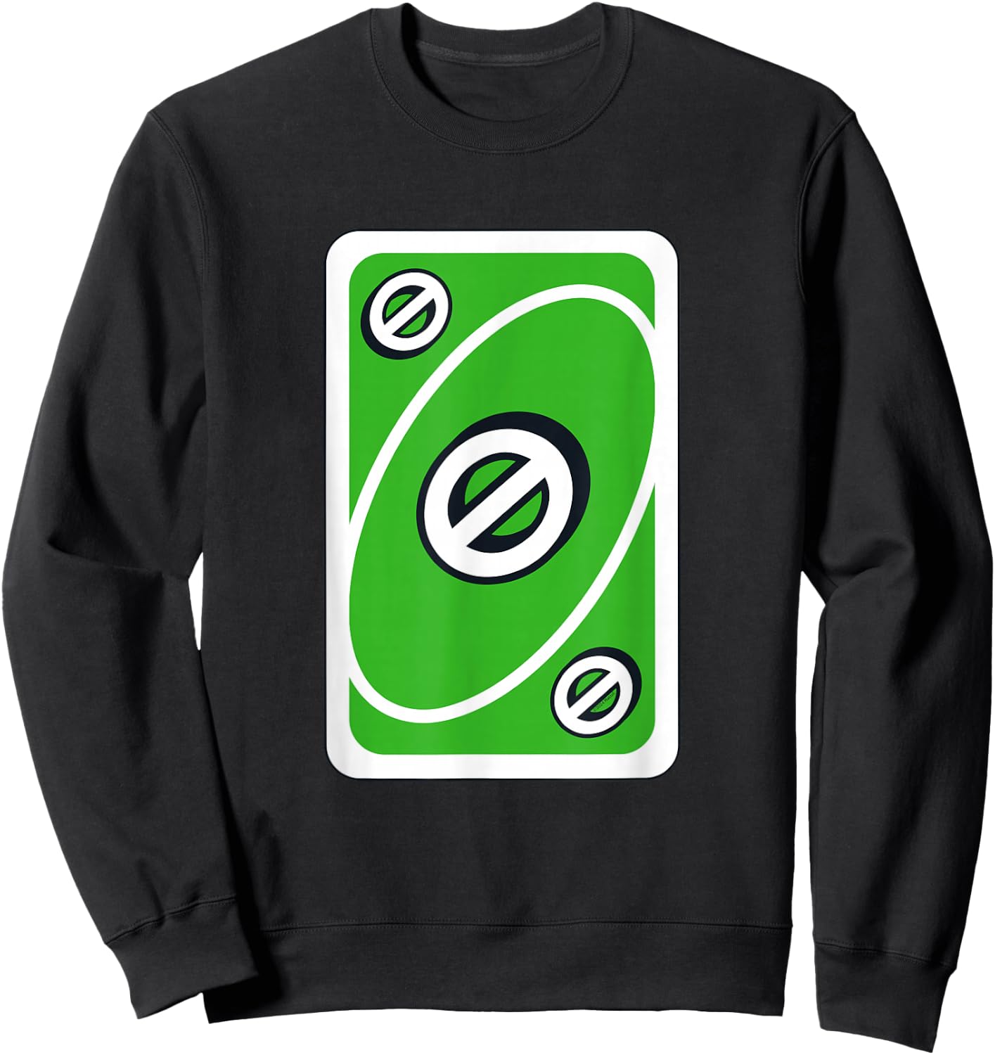 UNO - Green Skip Card Sweatshirt - Sweatshirt | Black