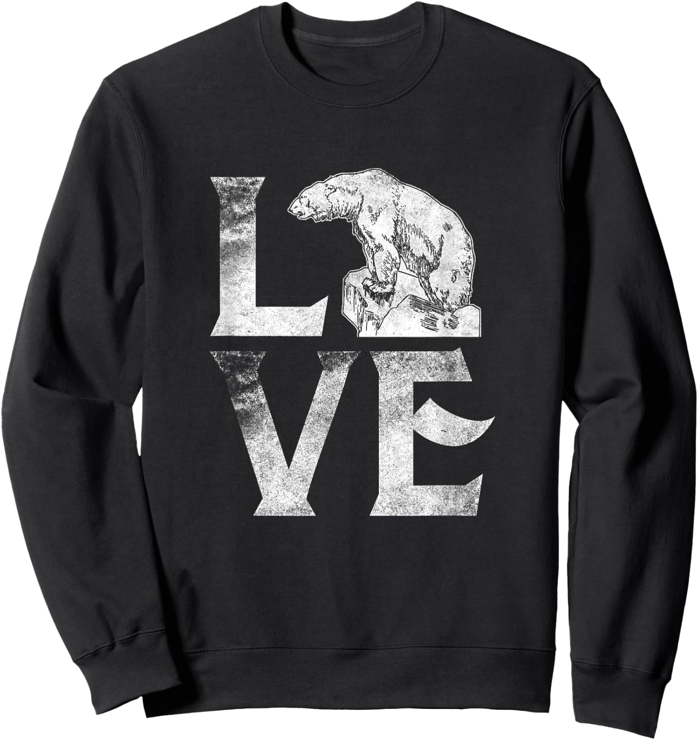 Love Polar Bears Cute White Bear Gift Climate Change Sweatshirt - Sweatshirt | Black