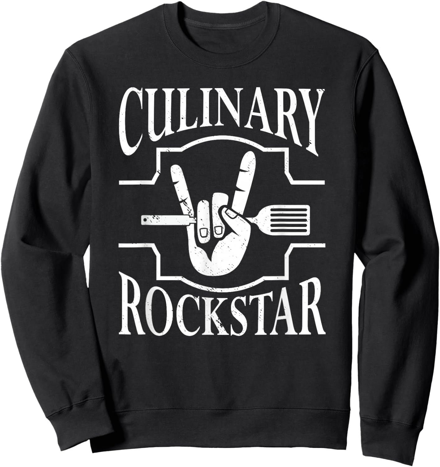 Culinary Rockstar Funny Chef Cooking Sweatshirt - Sweatshirt | Black