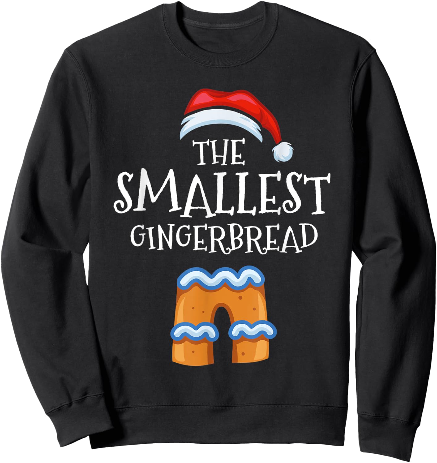 Smallest Gingerbread Family Matching Group Christmas Gift Sweatshirt - Sweatshirt | Black