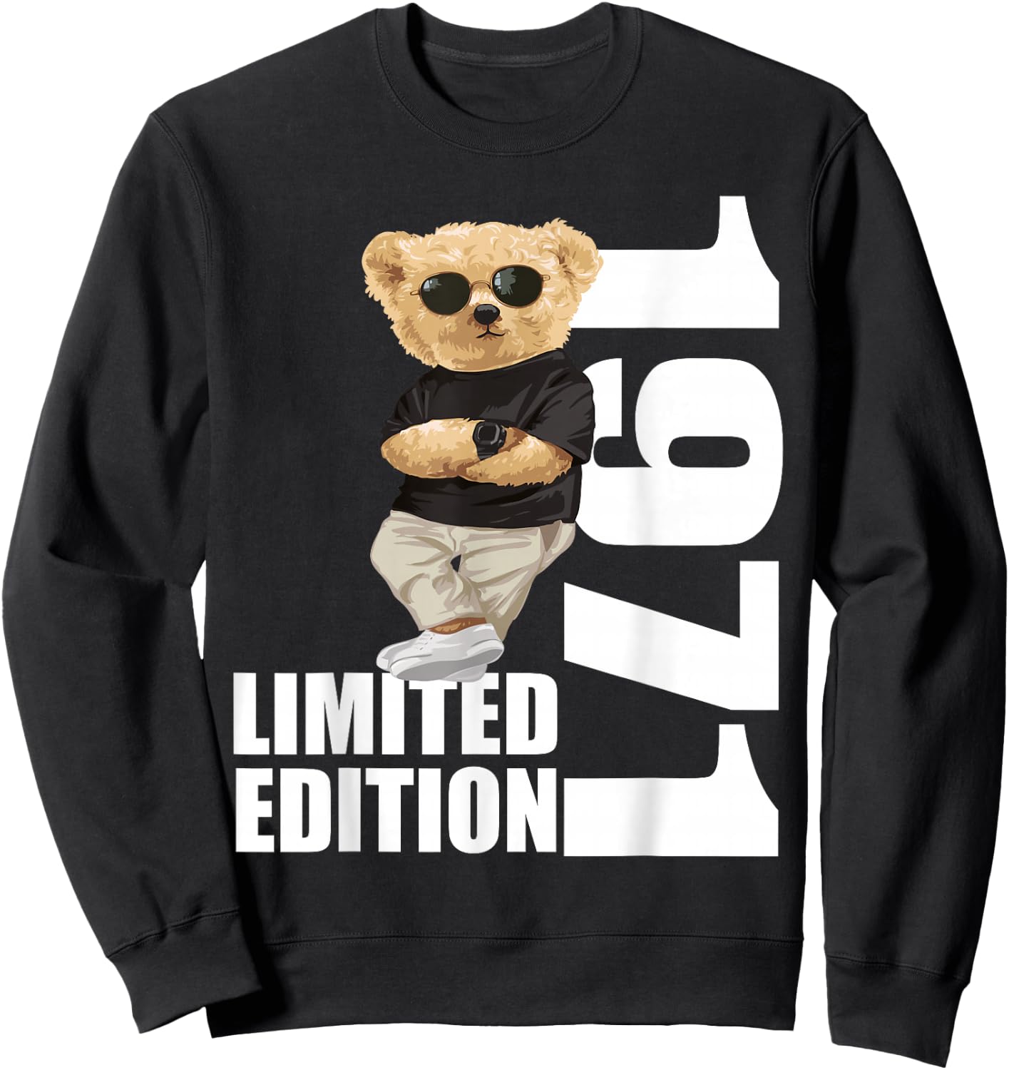 Limited Edition 1971 Bear Birthday 1971 Vintage 1971 Sweatshirt - Sweatshirt | Black