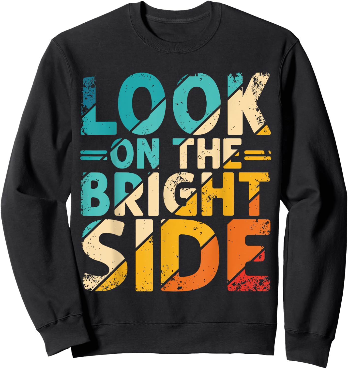 Look on the Bright Side with Colorful Inspiration Sweatshirt - Sweatshirt | Black