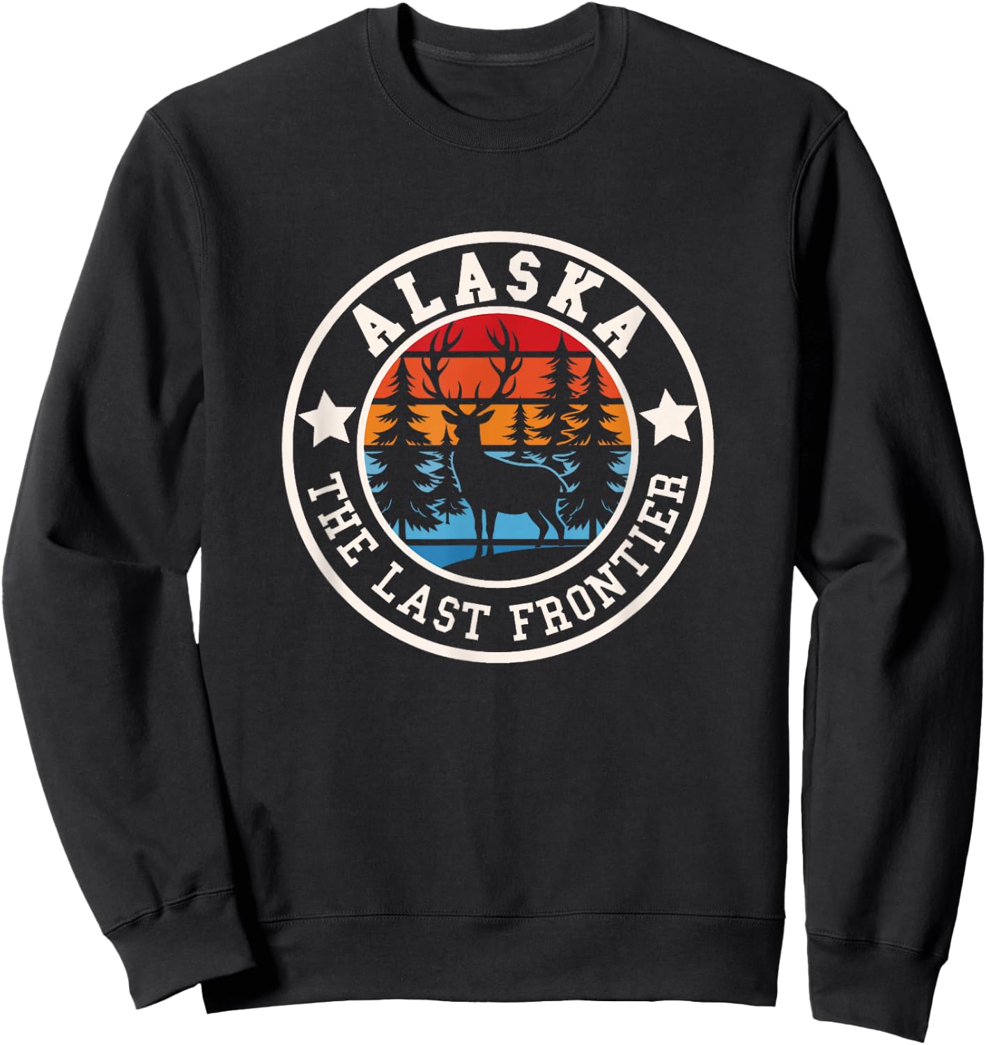 Alaska Outdoors - Throwback Design - Classic Sweatshirt - Sweatshirt | Black