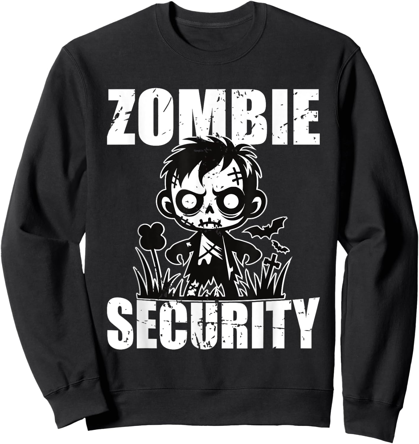 Halloween Security Adult Costume Dad Zombie Security Men Sweatshirt - Sweatshirt | Black
