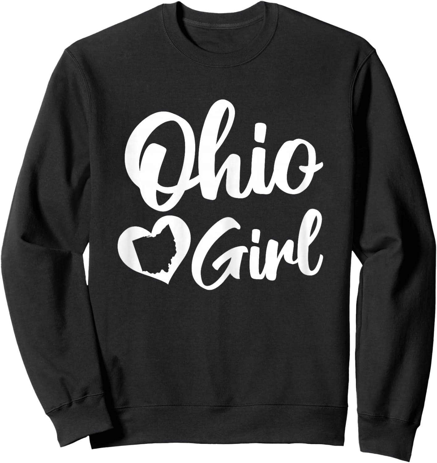 Buckeye State Lover State Of Ohio Cute Ohio Girl Sweatshirt - Sweatshirt | Black