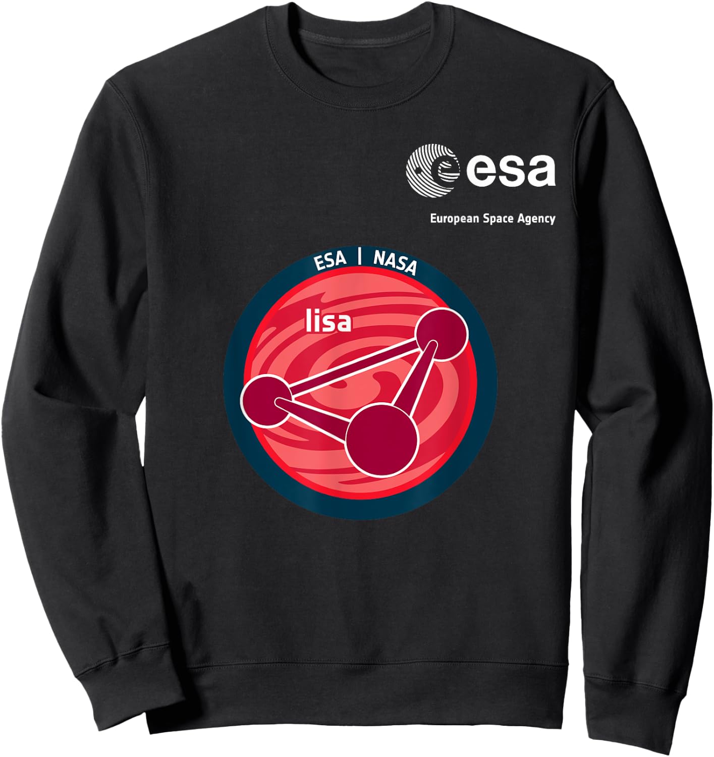 ESA European Space Agency Mission lisa Patch Sweatshirt - Sweatshirt | Black