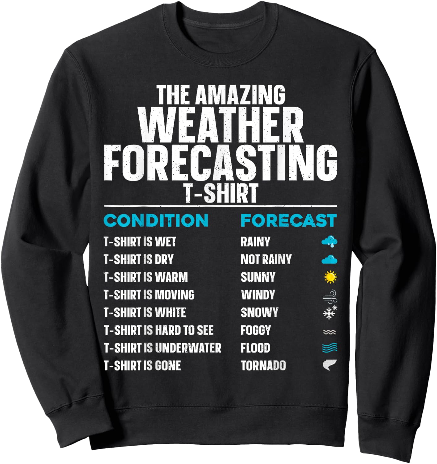 Cool Weather Forecasting Art Women Cloud Meteorology Sweatshirt - Sweatshirt | Black