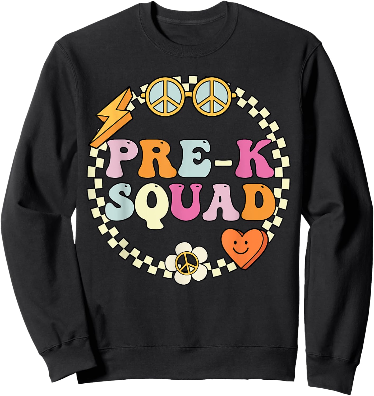 Pre k Teacher Shirt & Girls, Kids Pre-k Squad Sweatshirt - Sweatshirt | Black