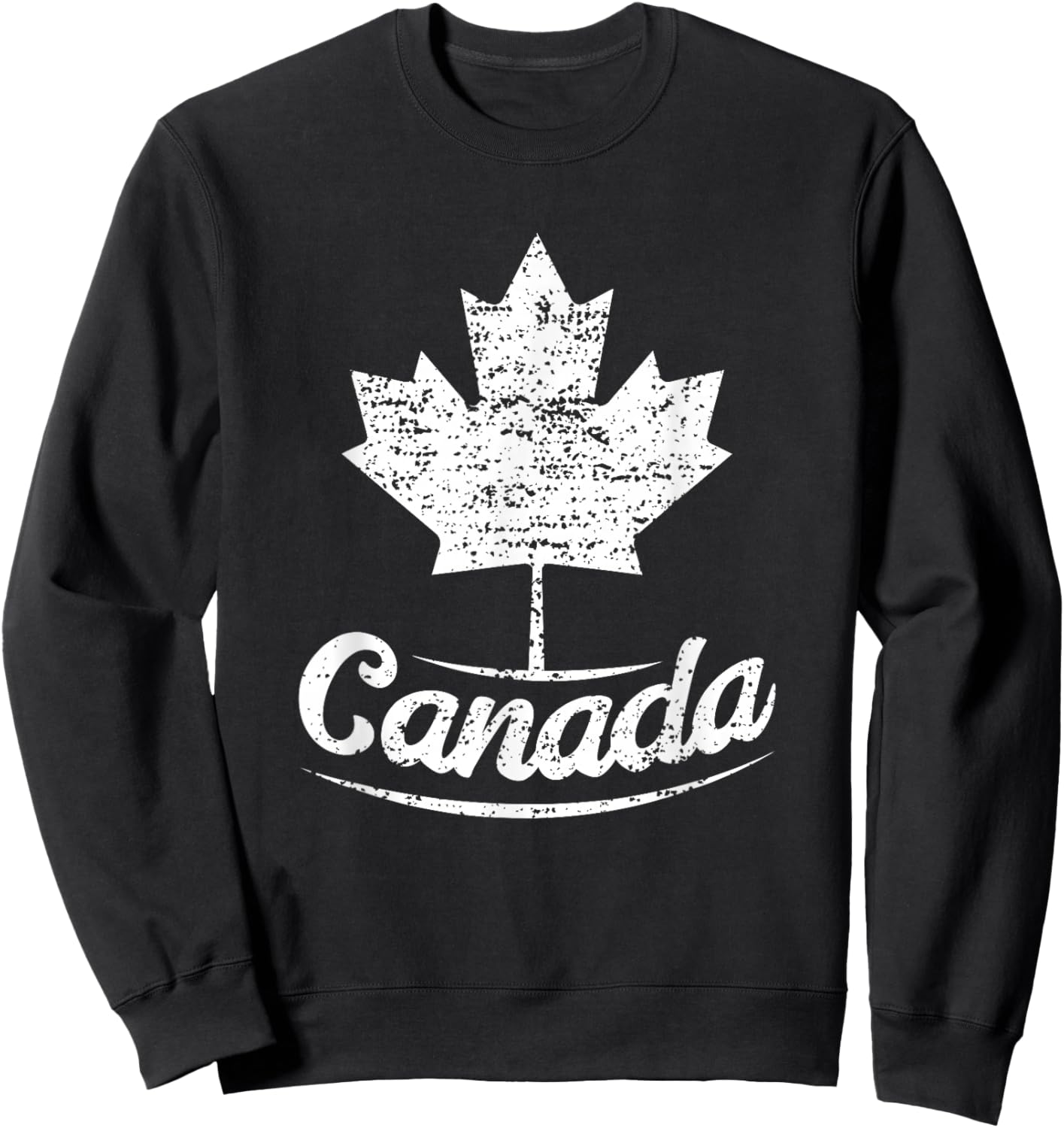 Vintage Canada Flag Canadian Flag Maple Leaf Small Sweatshirt - Sweatshirt | Black