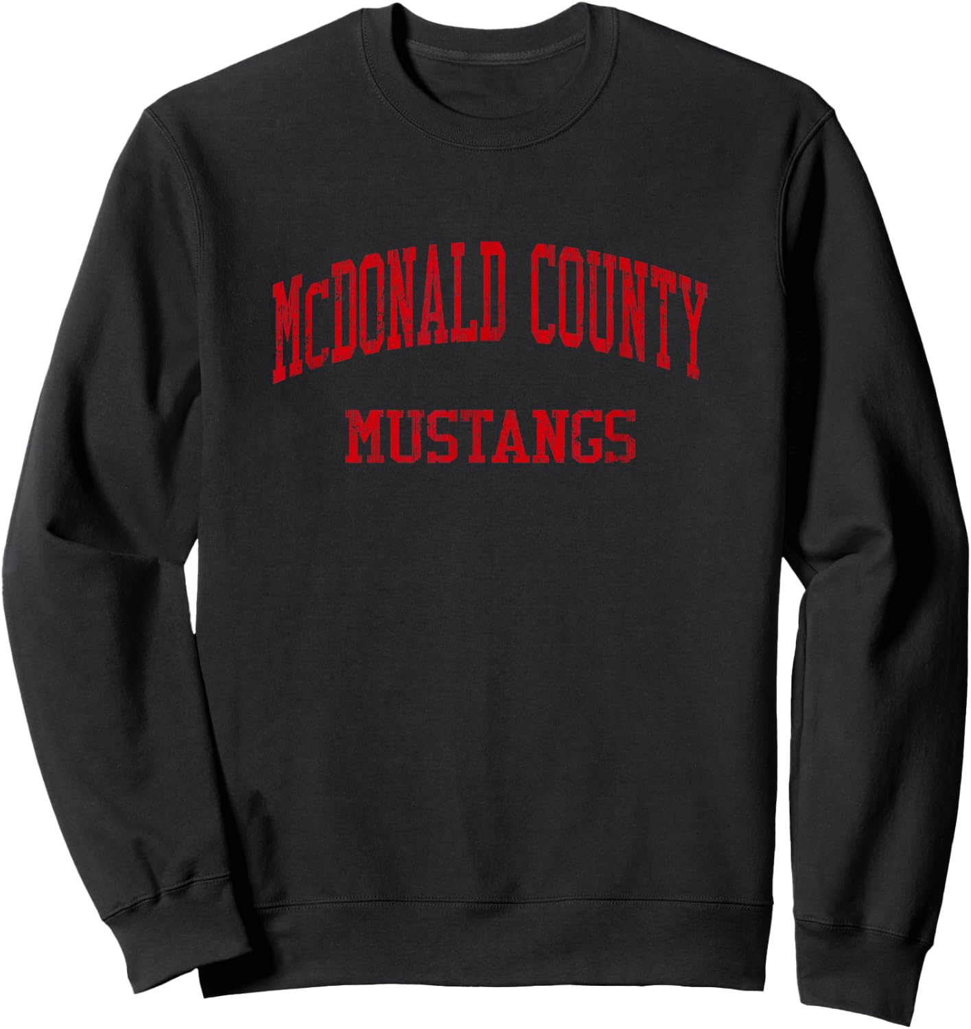McDonald County High School HS Anderson MO Vintage Sports Sweatshirt - Sweatshirt | Black