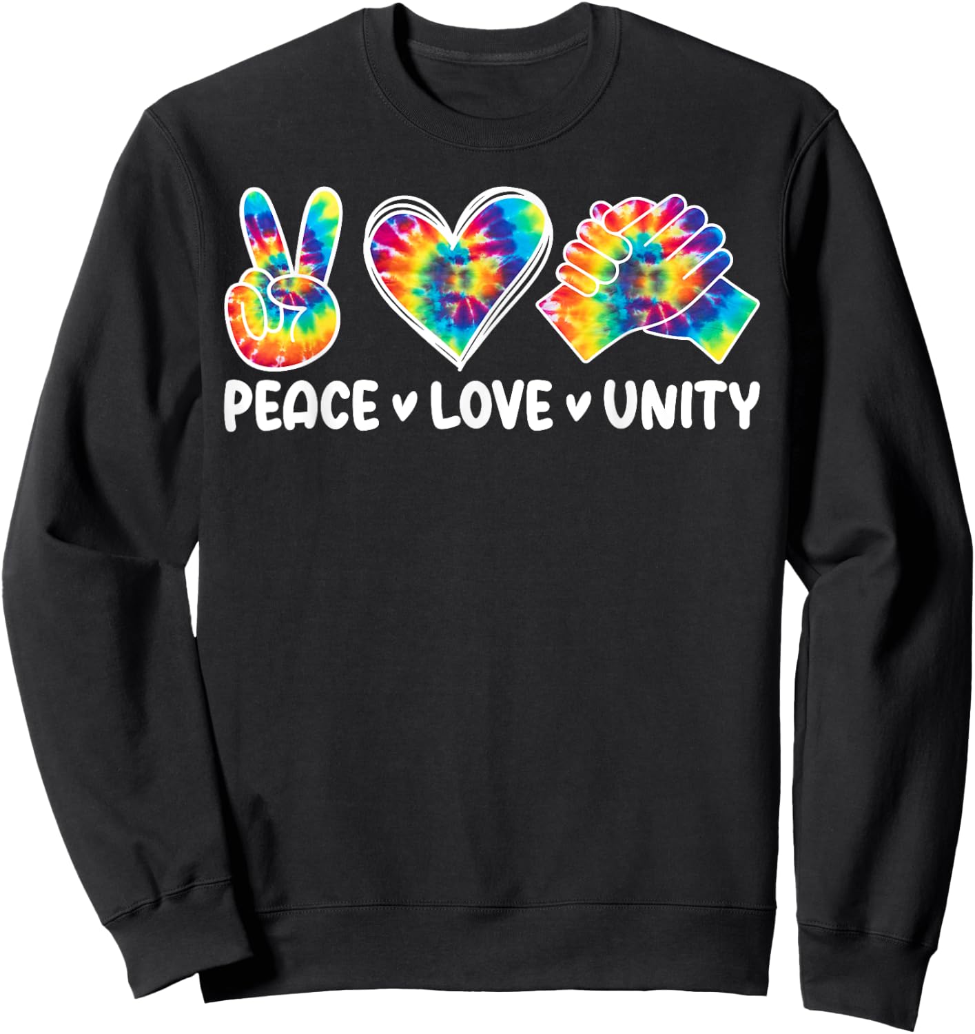 Peace Love Unity Orange Men Women Unity Day Spread Kindness Sweatshirt - Sweatshirt | Black
