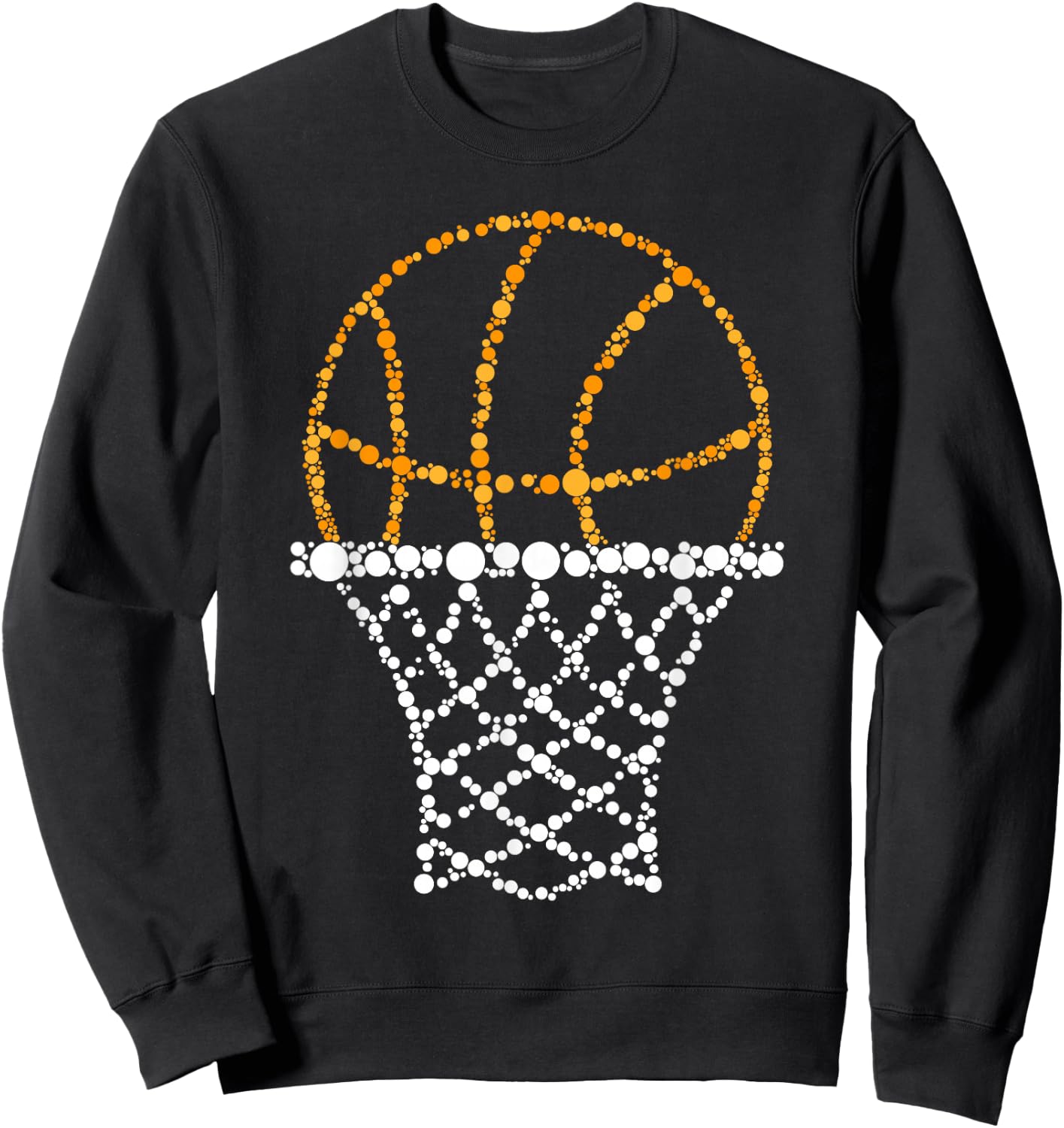 Basketball Dots Happy Dot Day For Kids Man Woman Sweatshirt - Sweatshirt | Black
