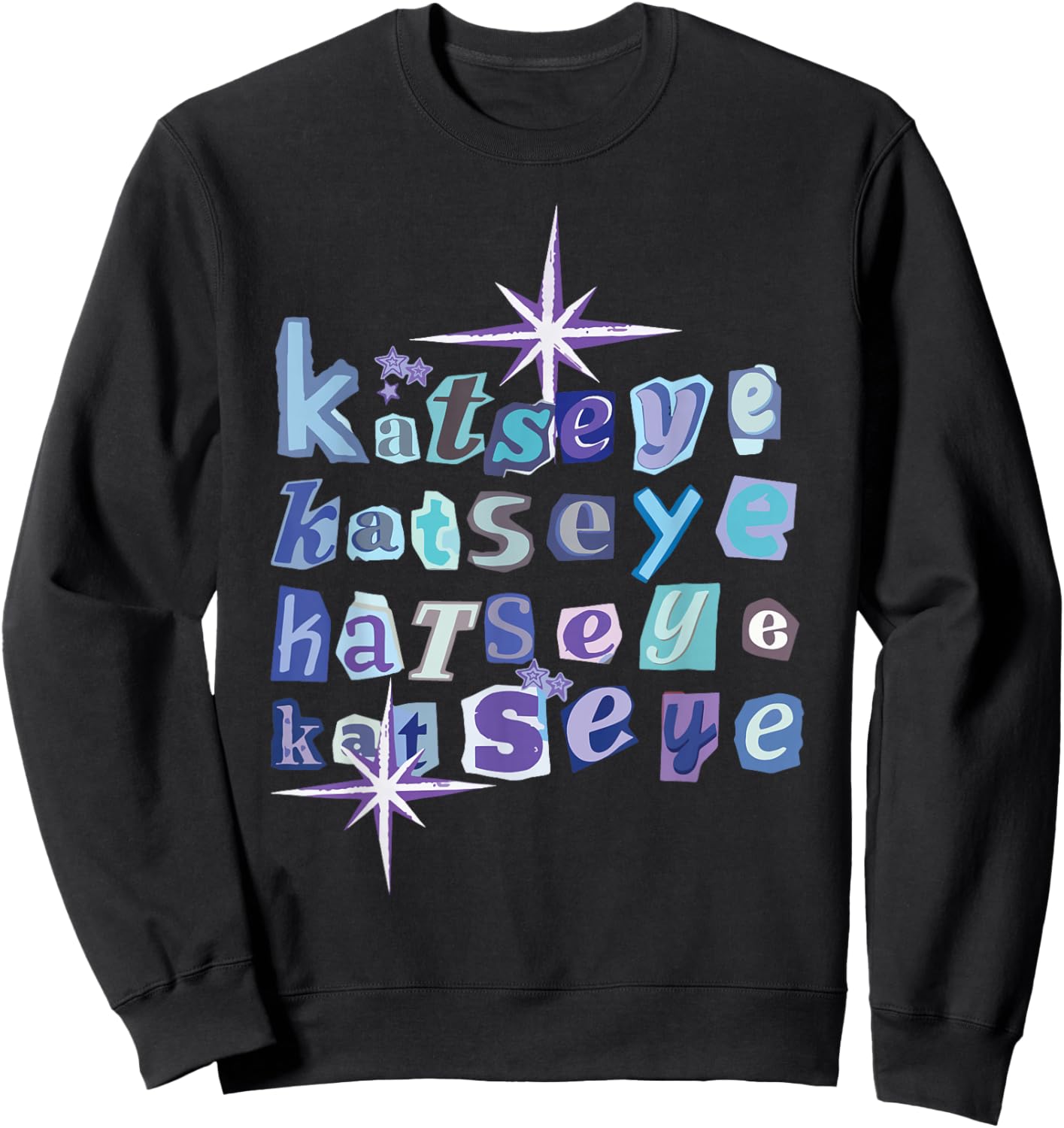 Vintage Kpop Graphics 90s Eye Sweatshirt - Sweatshirt | Black