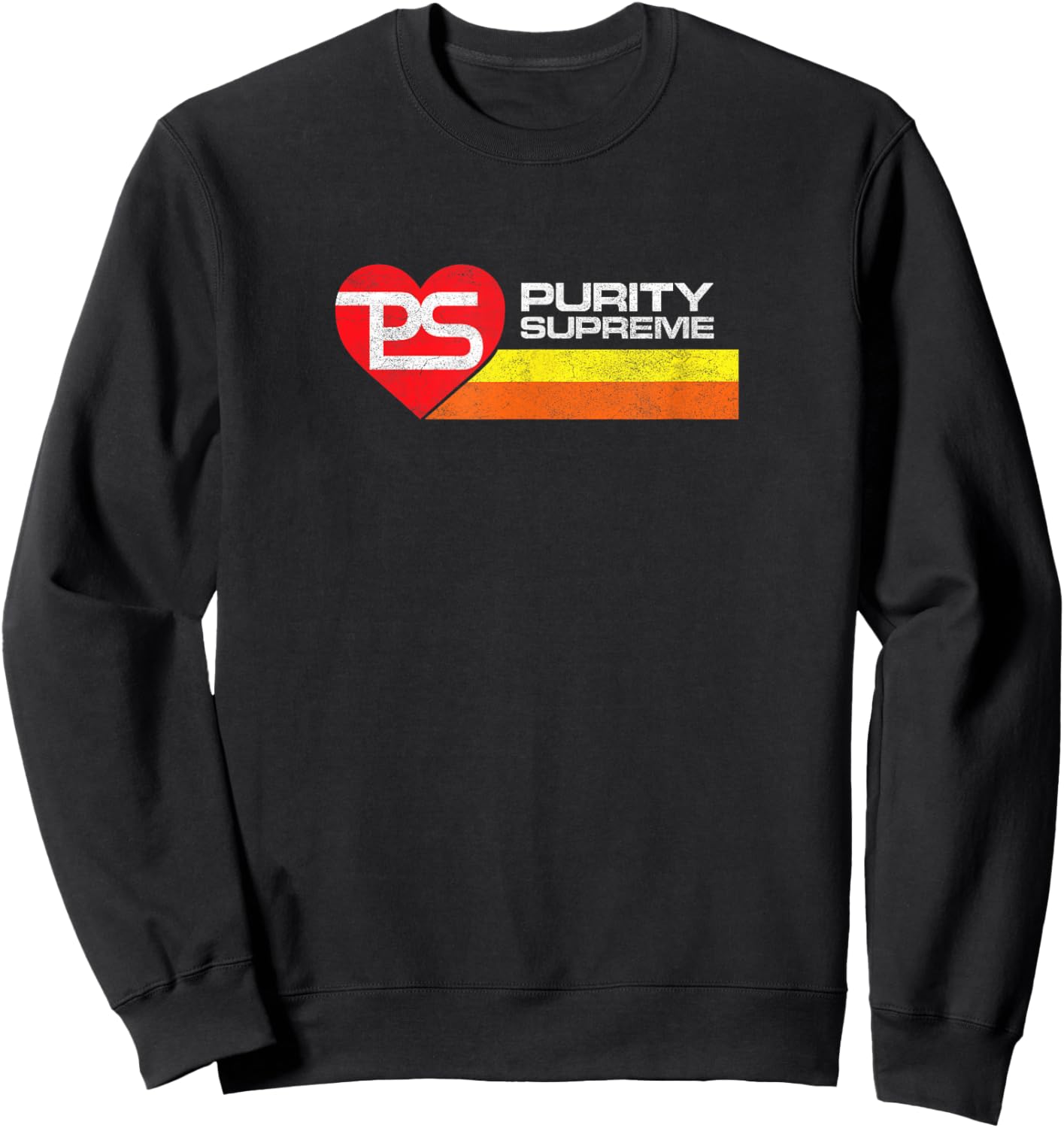 Purity Supreme Classic 1980s Funny Retro Supermarket Vintage Sweatshirt - Sweatshirt | Black