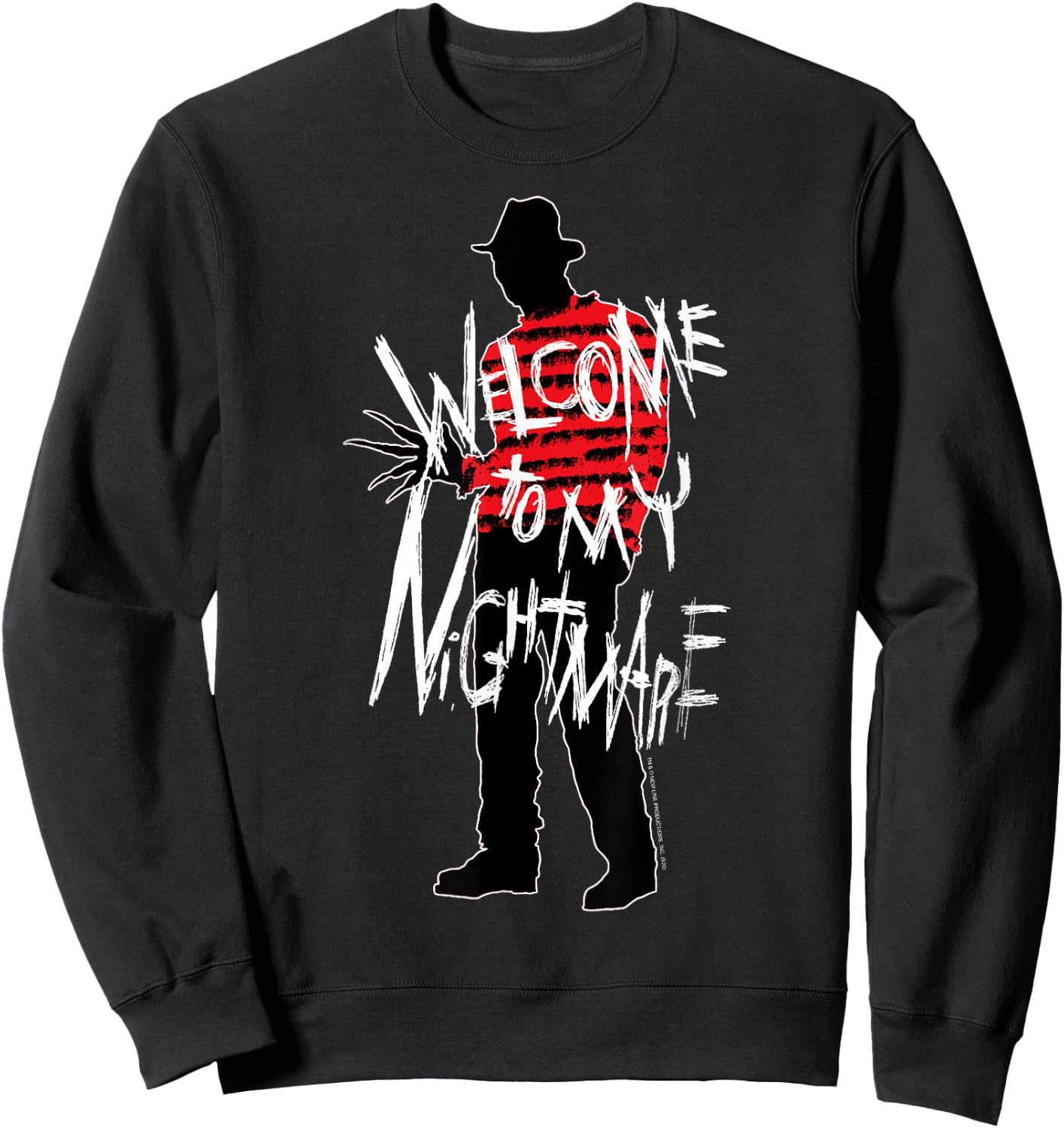 A Nightmare On Elm Street Freddy Welcome to My Nightmare Sweatshirt - Sweatshirt | Black