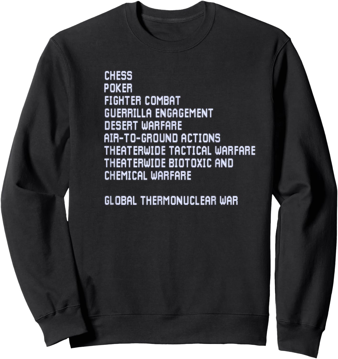 War Games Joshua WOPR Game Classic 80s Graphic Sweatshirt - Sweatshirt | Black