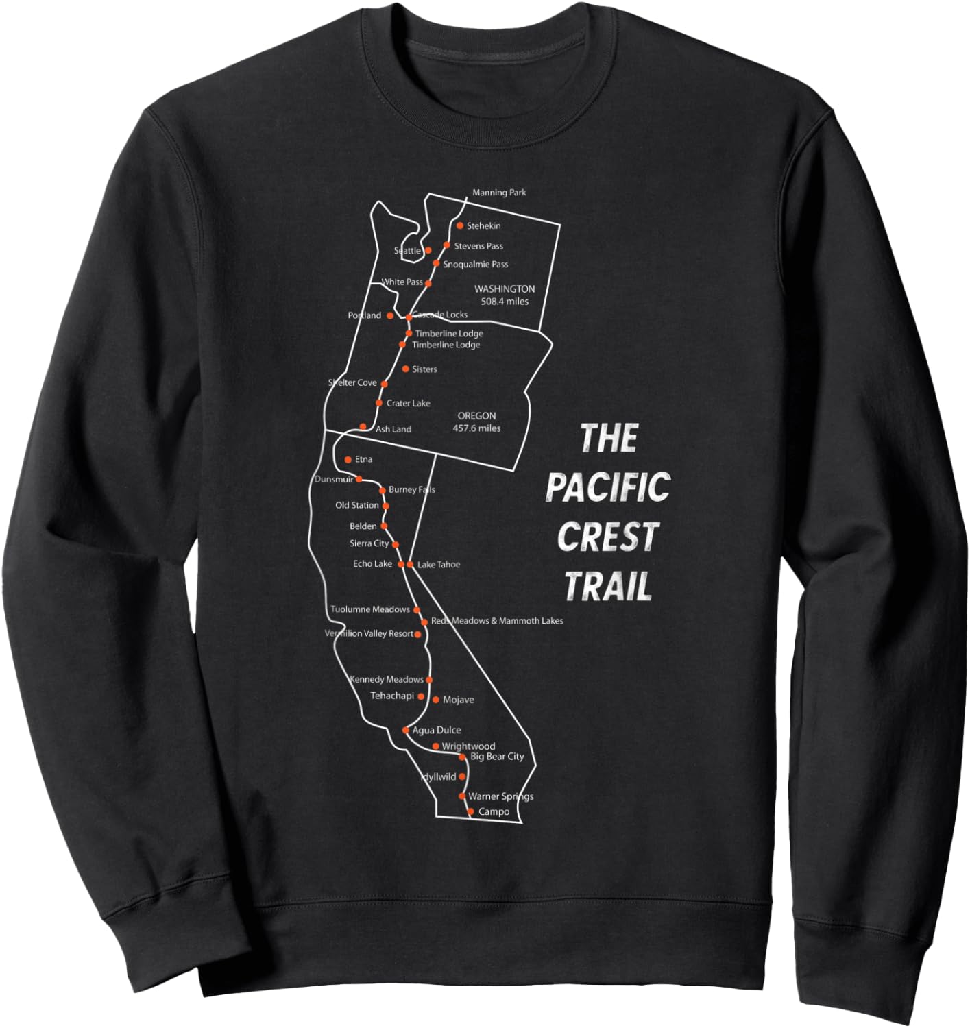 The Pacific Crest Trail Hiking Sweatshirt - Sweatshirt | Black