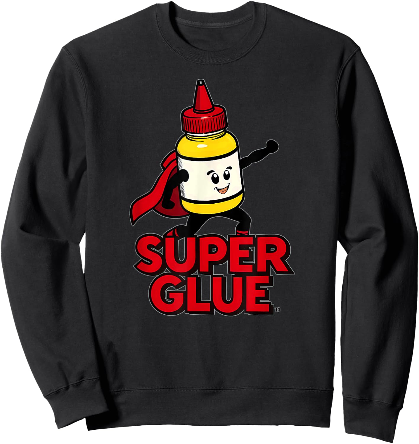 Superhero Super Glue Halloween Costume Sweatshirt - Sweatshirt | Black