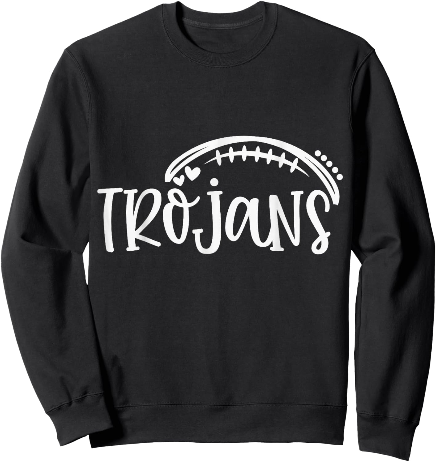 Trojans Pride Football School Spirit Game Day Sweatshirt - Sweatshirt | Black