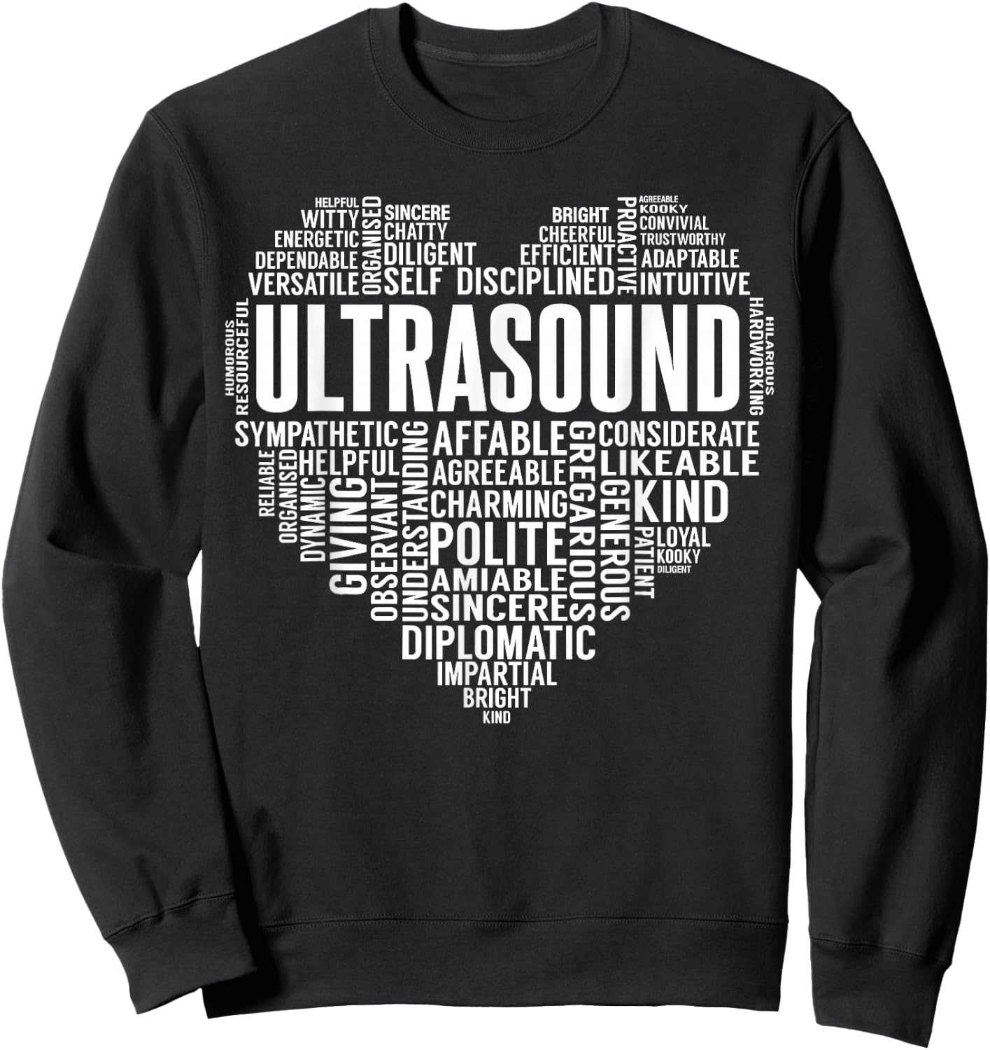 Sonographer Ultrasound Heart Sonography Technician Sweatshirt - Sweatshirt | Black