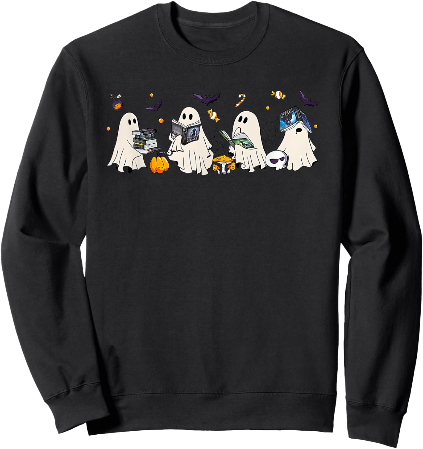 Bookish Ghost Throne Of Glass Halloween Sweatshirt - Sweatshirt | Black