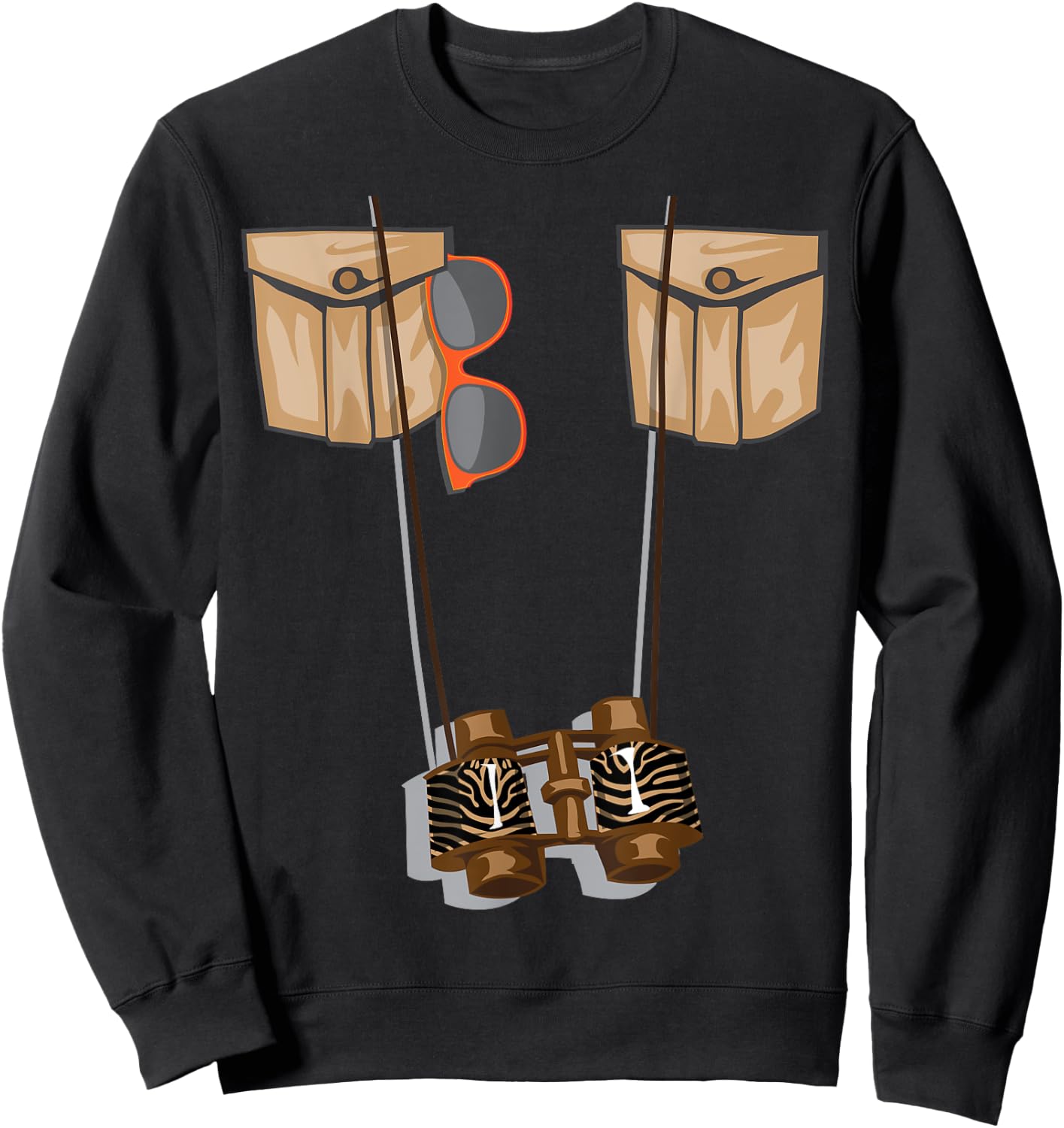 Zoo Keeper Halloween Costume DIY Jungle Safari Explorer Gift Sweatshirt - Sweatshirt | Black