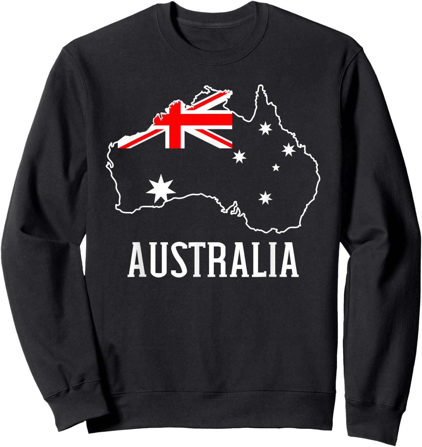 Australia Map Flag Sweatshirt - Sweatshirt | Black