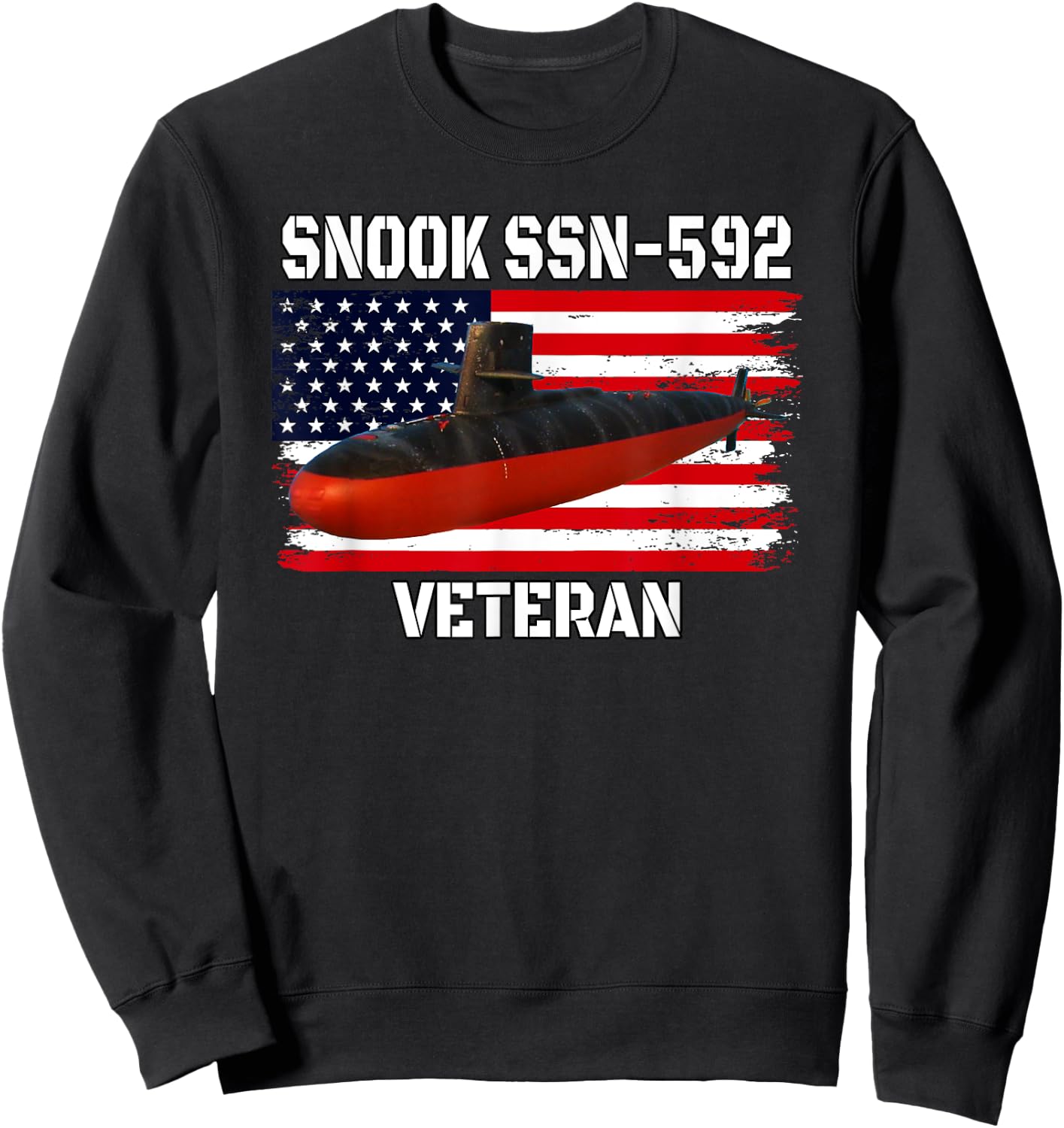 Submarine USS Snook SSN-592 Veteran Grandfather Dad Son Sweatshirt - Sweatshirt | Black