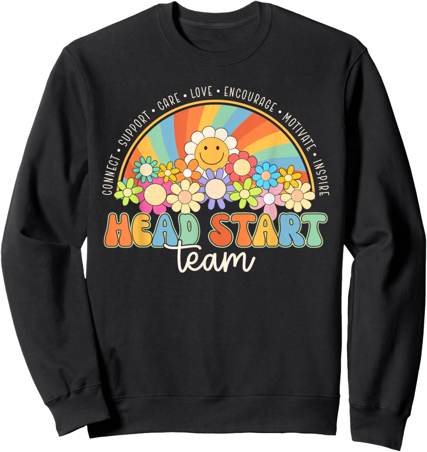 Head Start Team Homeschool Teacher Headstart Back To School Women Girls Kids Sweatshirt - Sweatshirt | Black