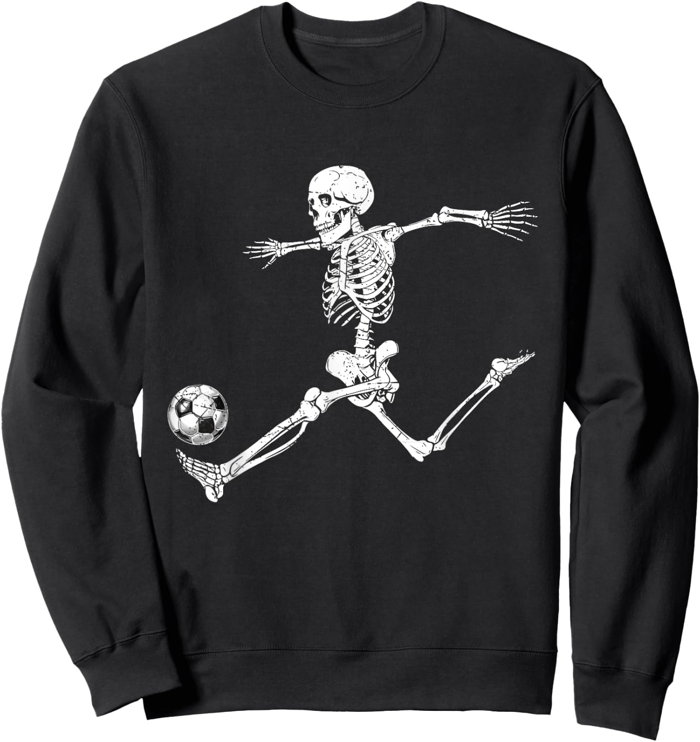 Soccer Skeleton Halloween Player Catcher Boys Kids Sweatshirt - Sweatshirt | Black