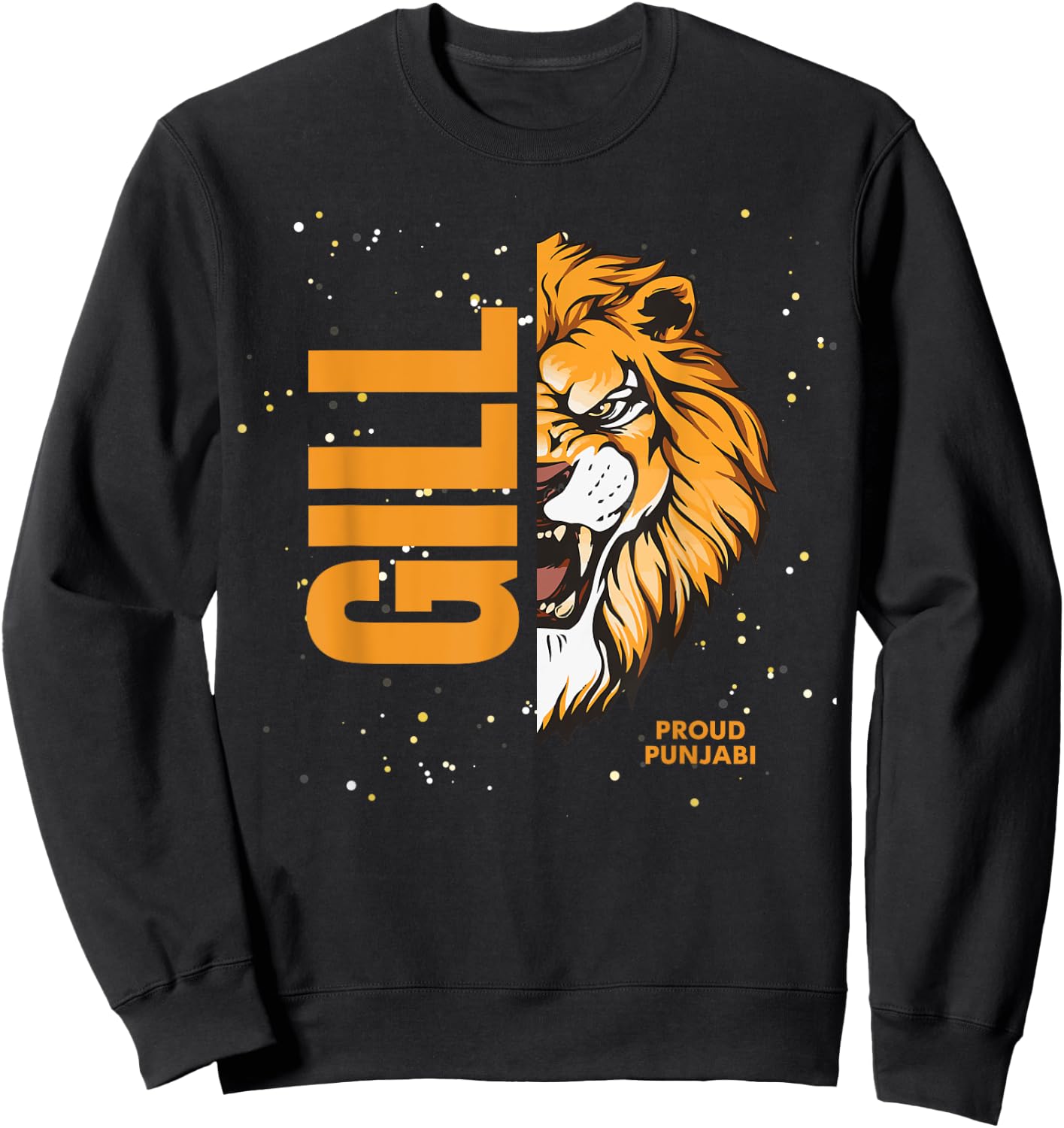 Sikh Punjab Proud Punjabi Gill Lion Sweatshirt - Sweatshirt | Black